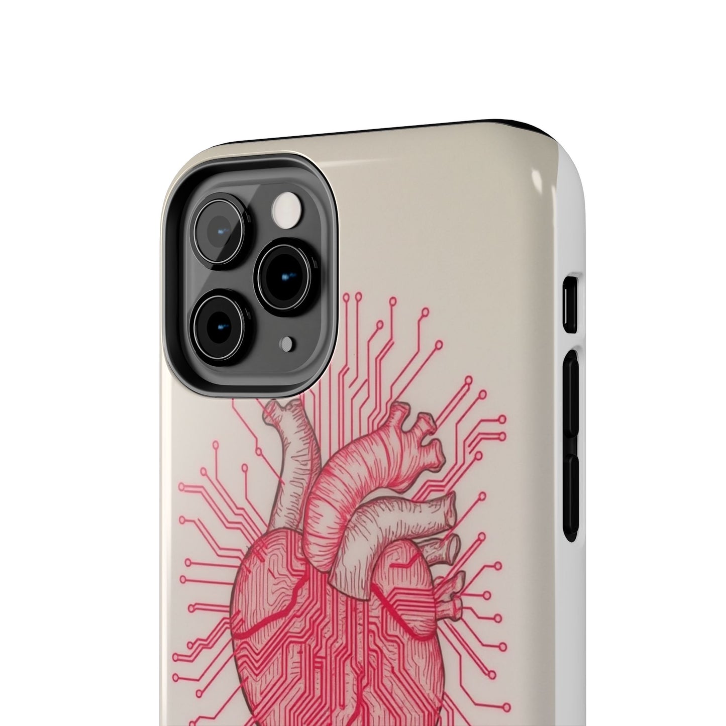 Heart Circuit Tough Phone Case – Unique Tech-Inspired Design for Tech Lovers