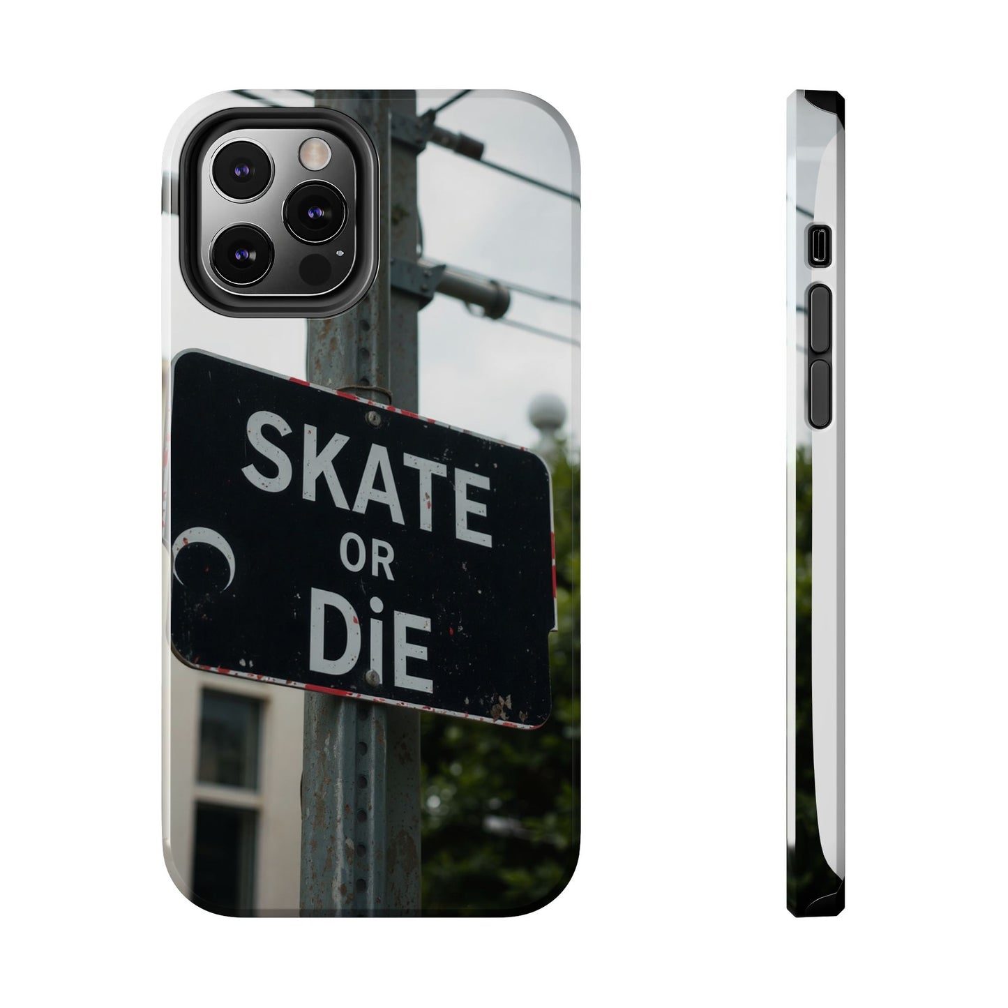 Black Sign Skate or Die Design - Tough Phone Case for iPhone
