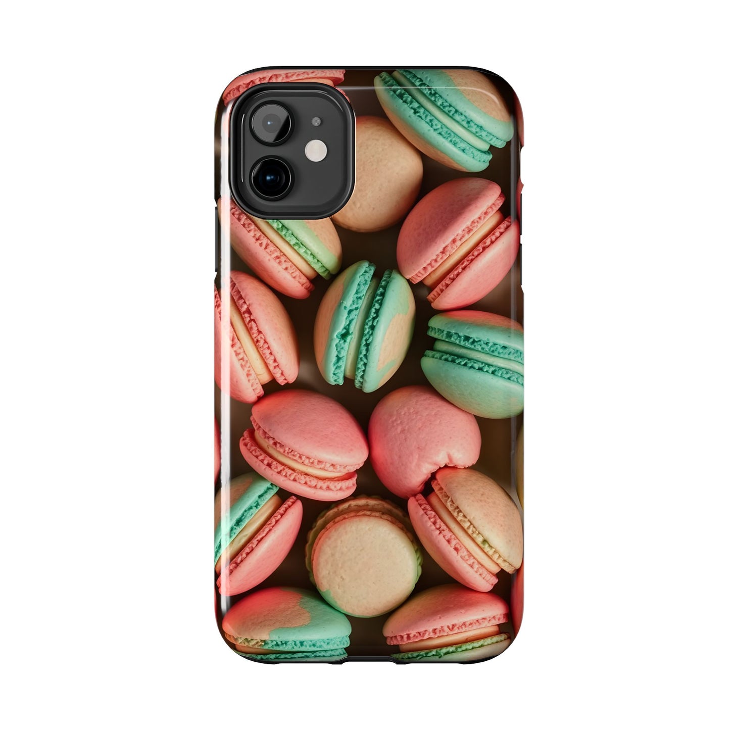 Colorful Tasty Macarons Tough Phone Case - Durable Protection with Sweet Aesthetic - for iPhone