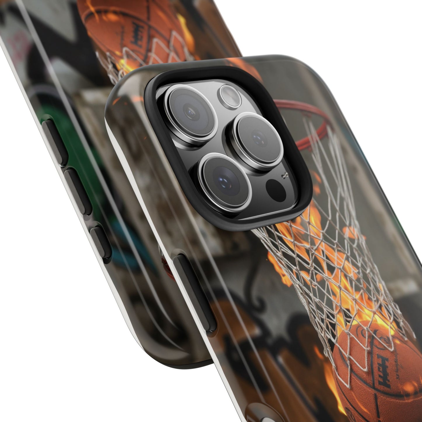 Fire Basketball Tough Phone Case - Durable Sporty Design for Athletes & Fans