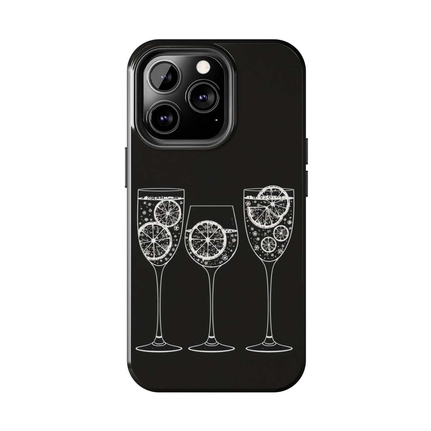 Stylish Tough Phone Cases with Citrus Glass Design, Protective Cases for Parties, Summer Events, and Everyday Use