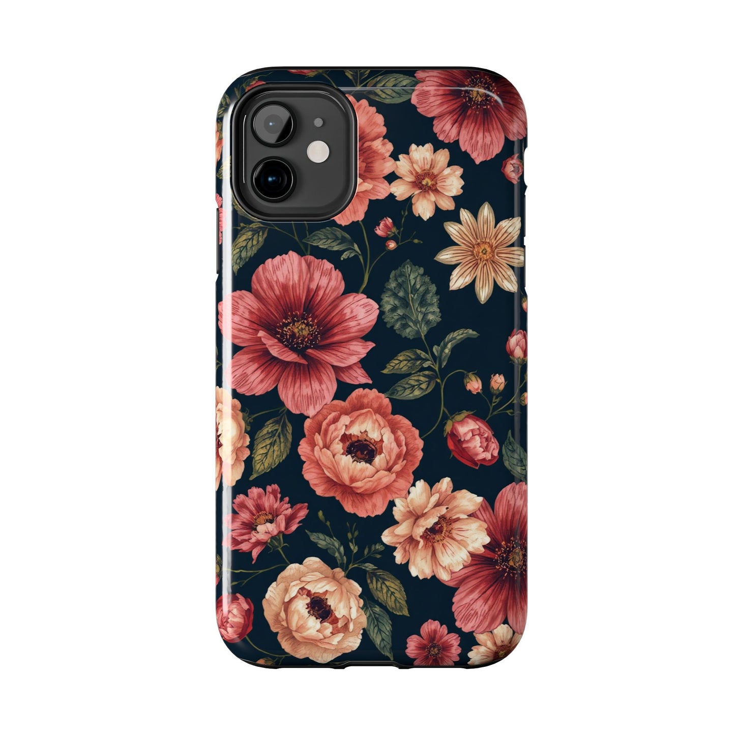 Spring Power! Floral Tough Phone Case - Durable Protection with Elegant Flower Design - for iPhone