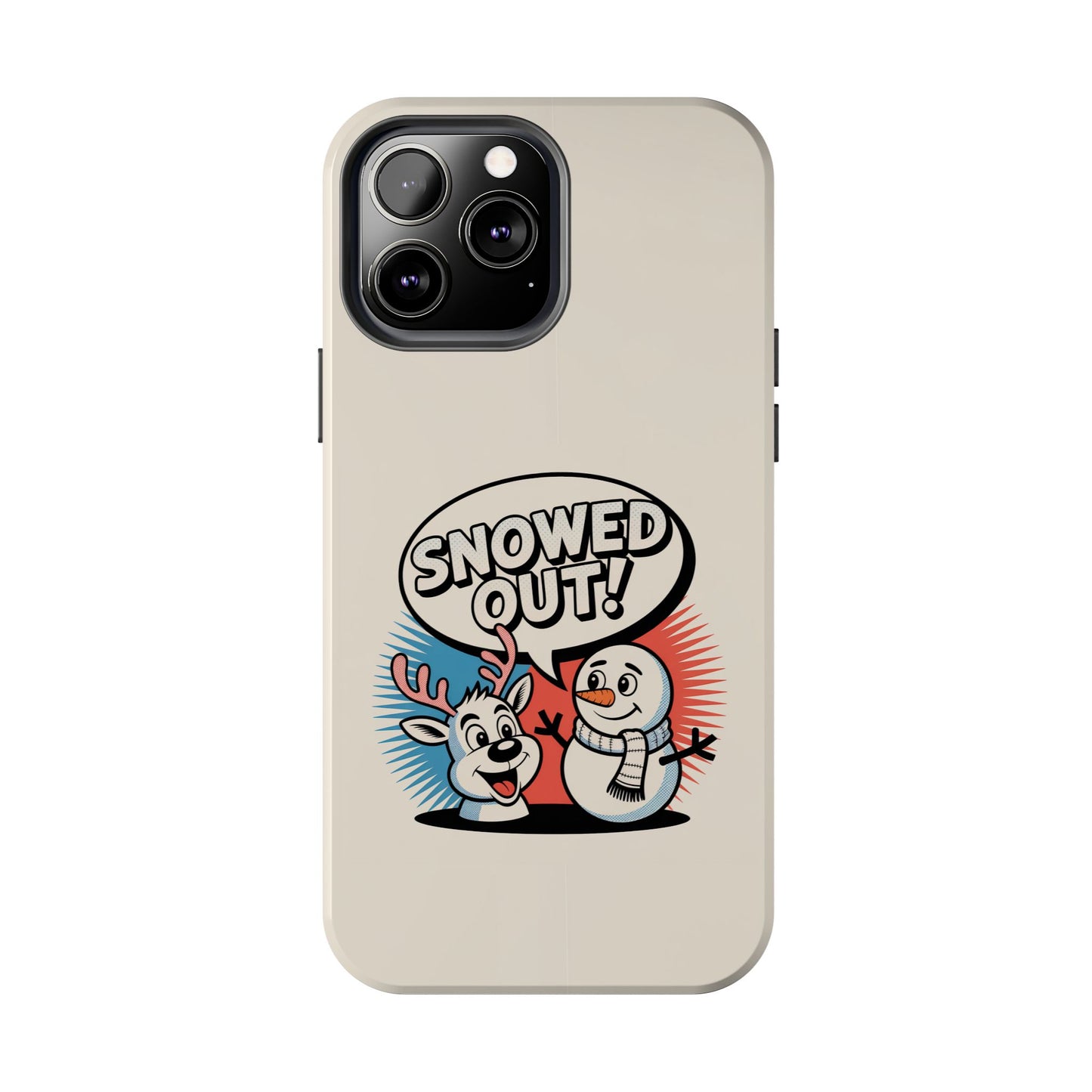 Snowman & Reindeer Tough Phone Case - Snowed Out Holiday Design