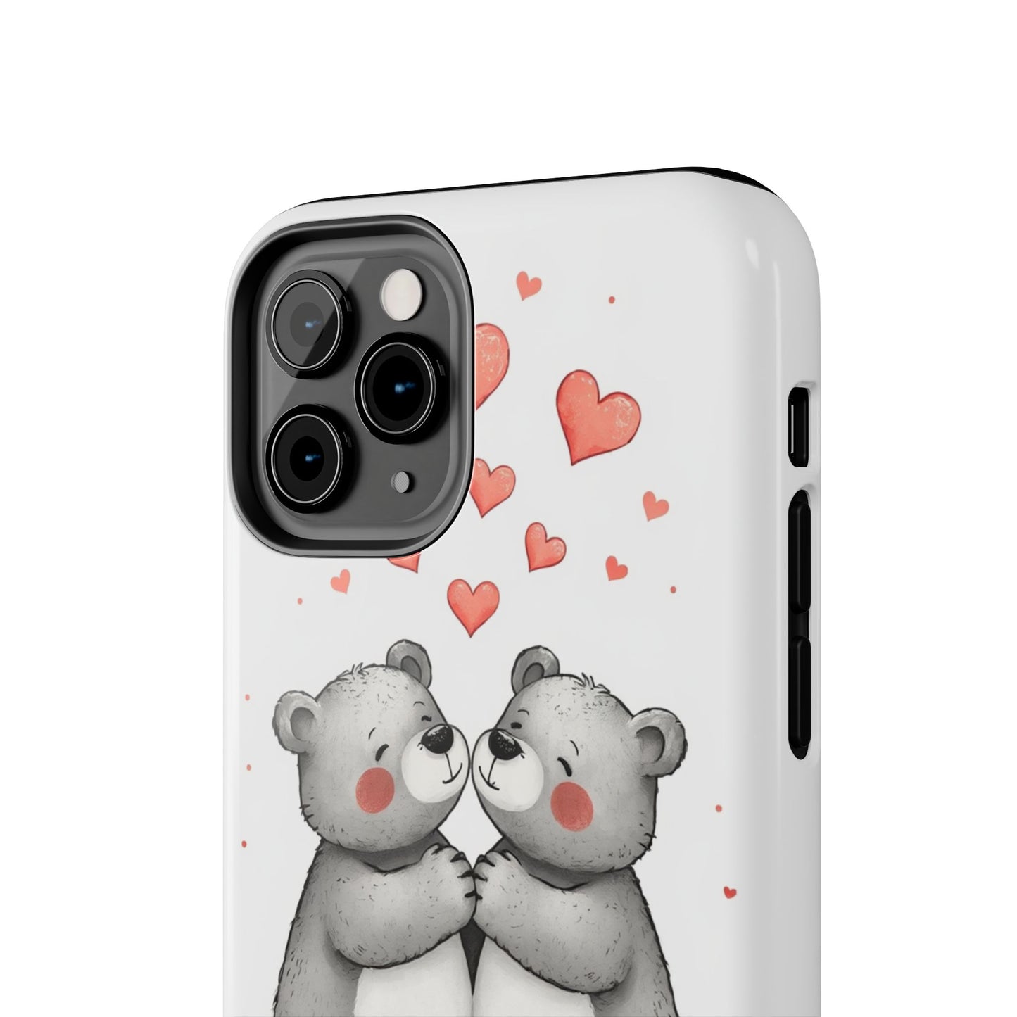 Cute Bear Love Tough Phone Case - Perfect for Valentine's Day & Couples