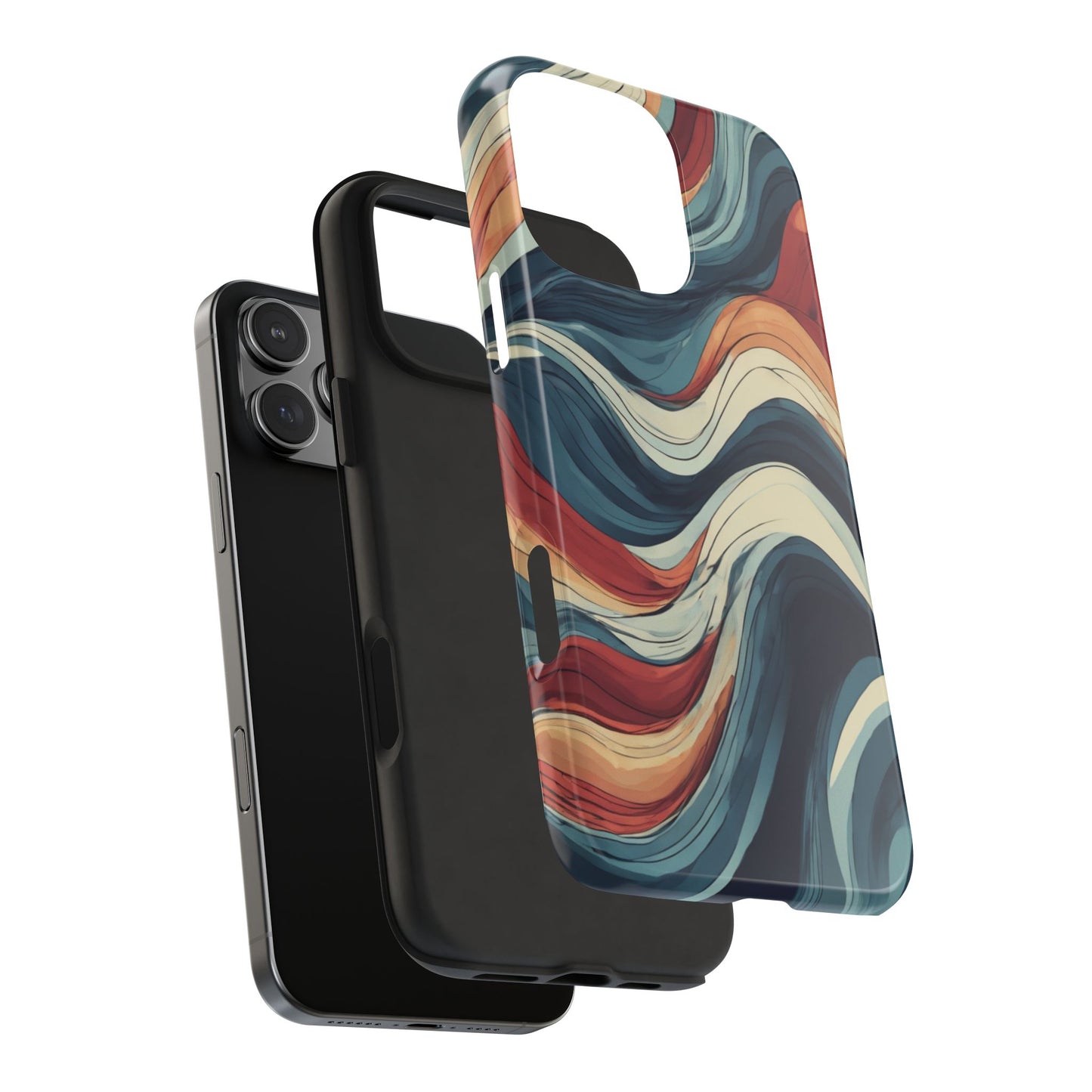 Abstract Wave Tough Phone Case | Stylish Protection for Daily Use - for iPhone