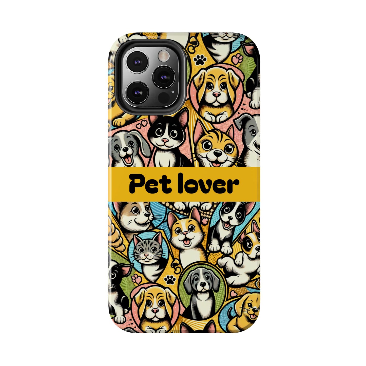 Pet Lover Tough Phone Case - Colorful Animal Design - for iPhone