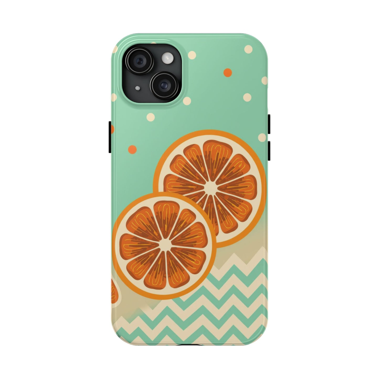 Citrus Vibe Tough Phone Case - Fun Orange Slice Design