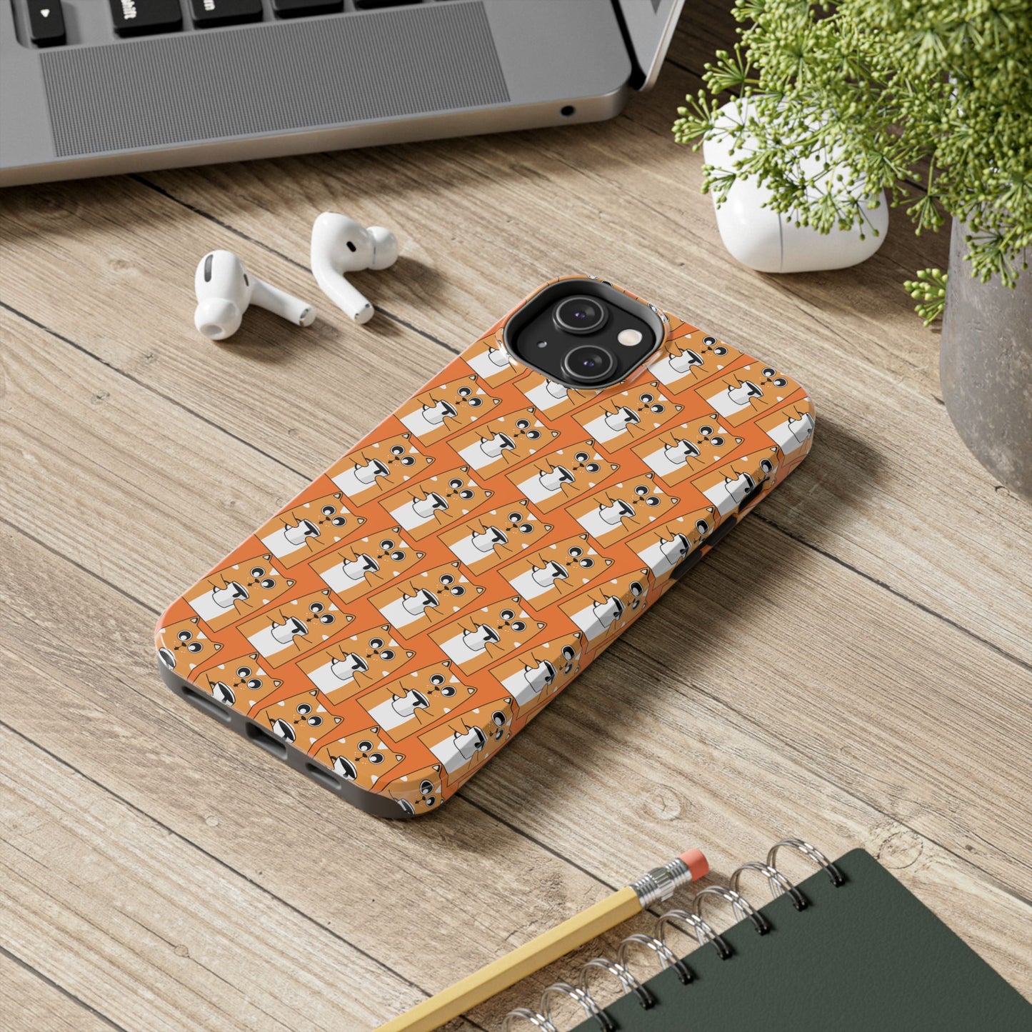 Coffee Cat Tough Phone Case – Durable, Fun, Perfect for Pet Lovers - for iPhone