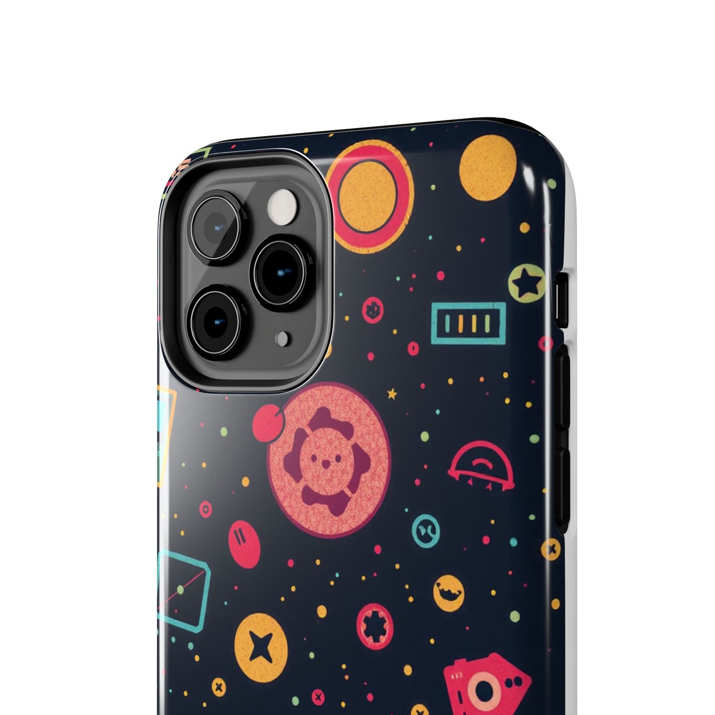 Colorful Space-Themed Tough Phone Case - Fun & Durable Protection for All Ages - for iPhone