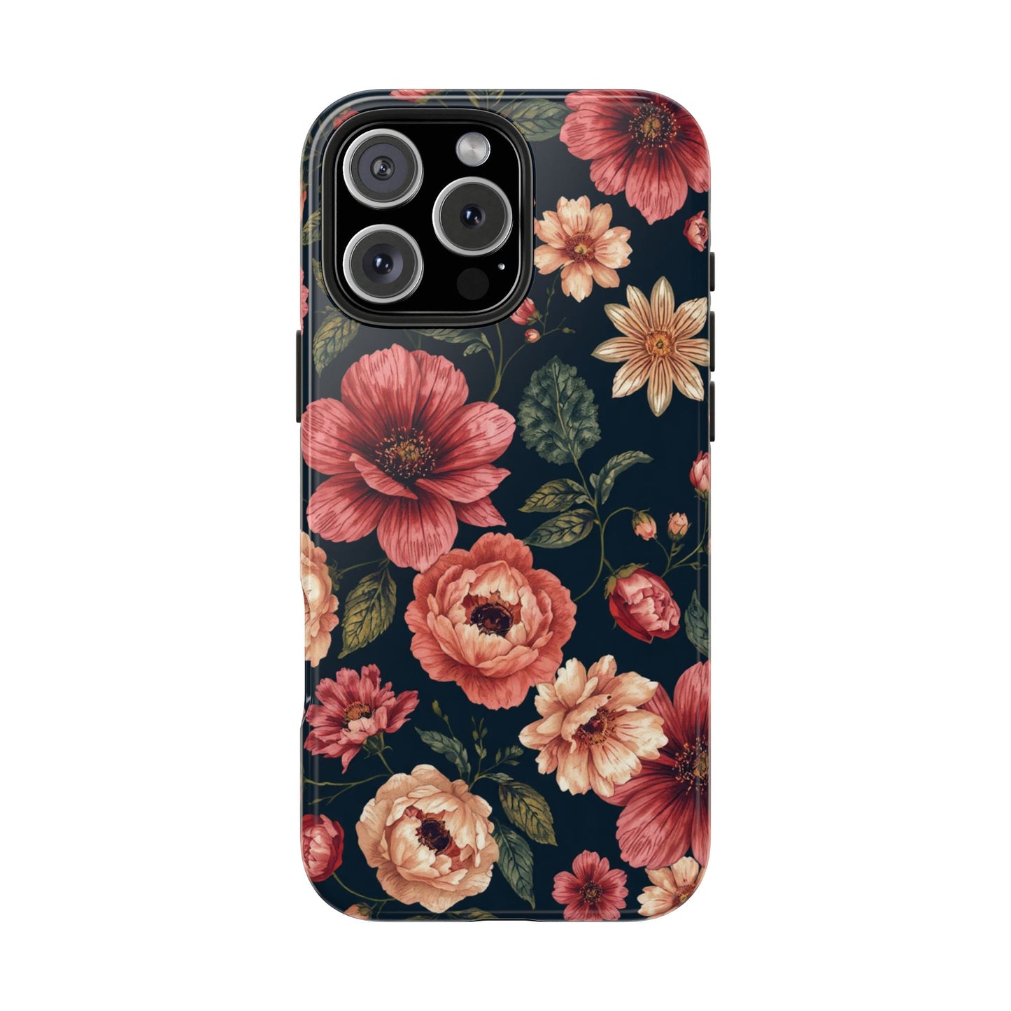 Spring Power! Floral Tough Phone Case - Durable Protection with Elegant Flower Design - for iPhone