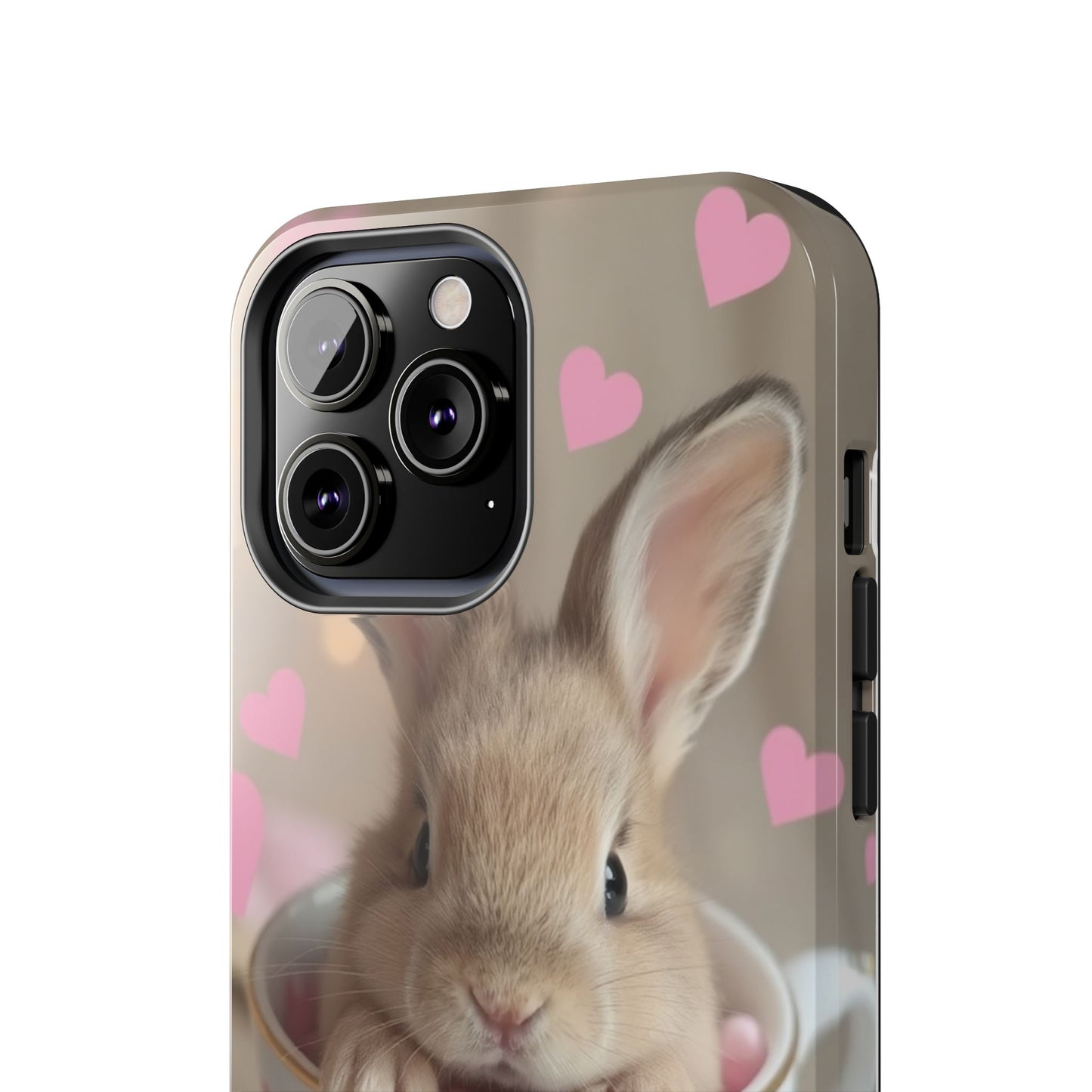 Adorable Bunny Phone Case with Heart Design - Cute Gift for Animal Lovers