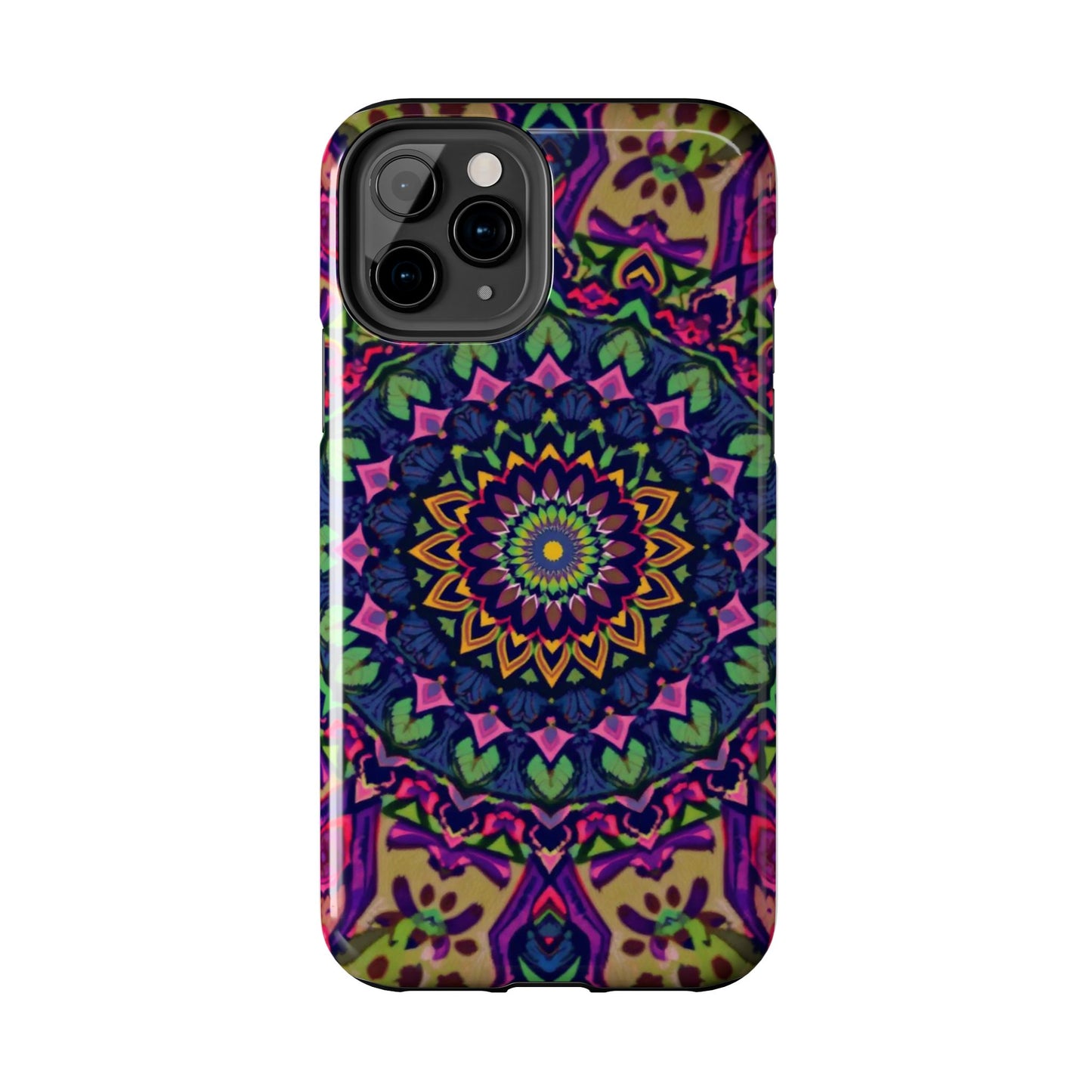 Vibrant Mandala Tough Phone Case - Colorful, Purple Fusion, Durable Protection for Your Device - for iPhone
