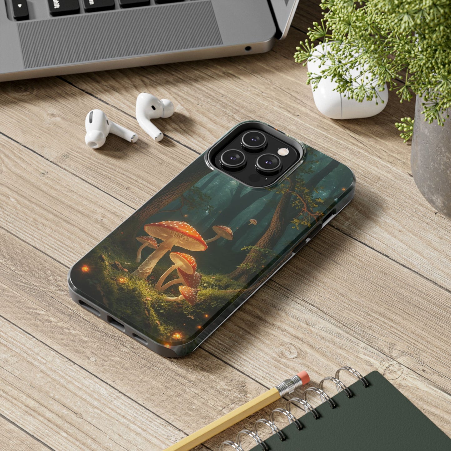 Whimsical Mushroom Tough Phone Case - Forest Fantasy Design