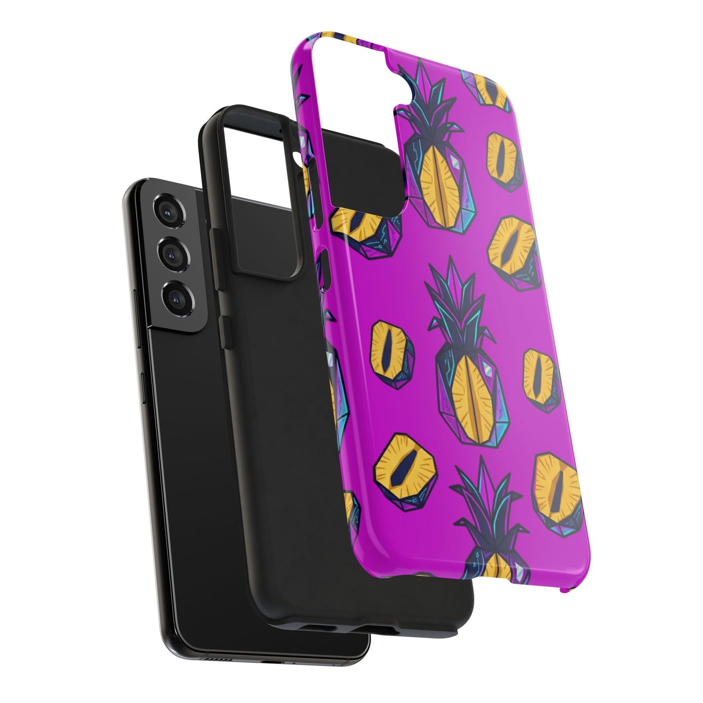 Cyberpunk Origami Pineapple iPhone Case
