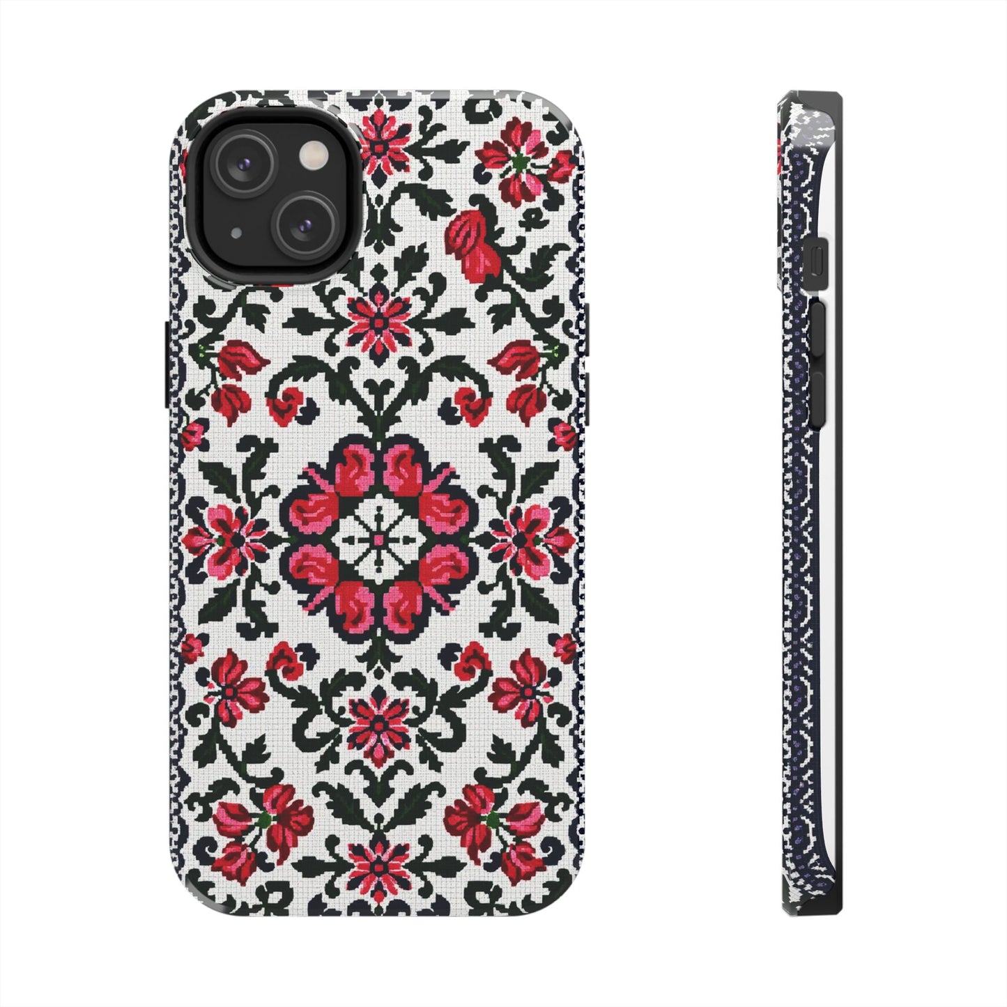Traditional Knit Floral Design | Tough Phone Case - Durable Protection for iPhone
