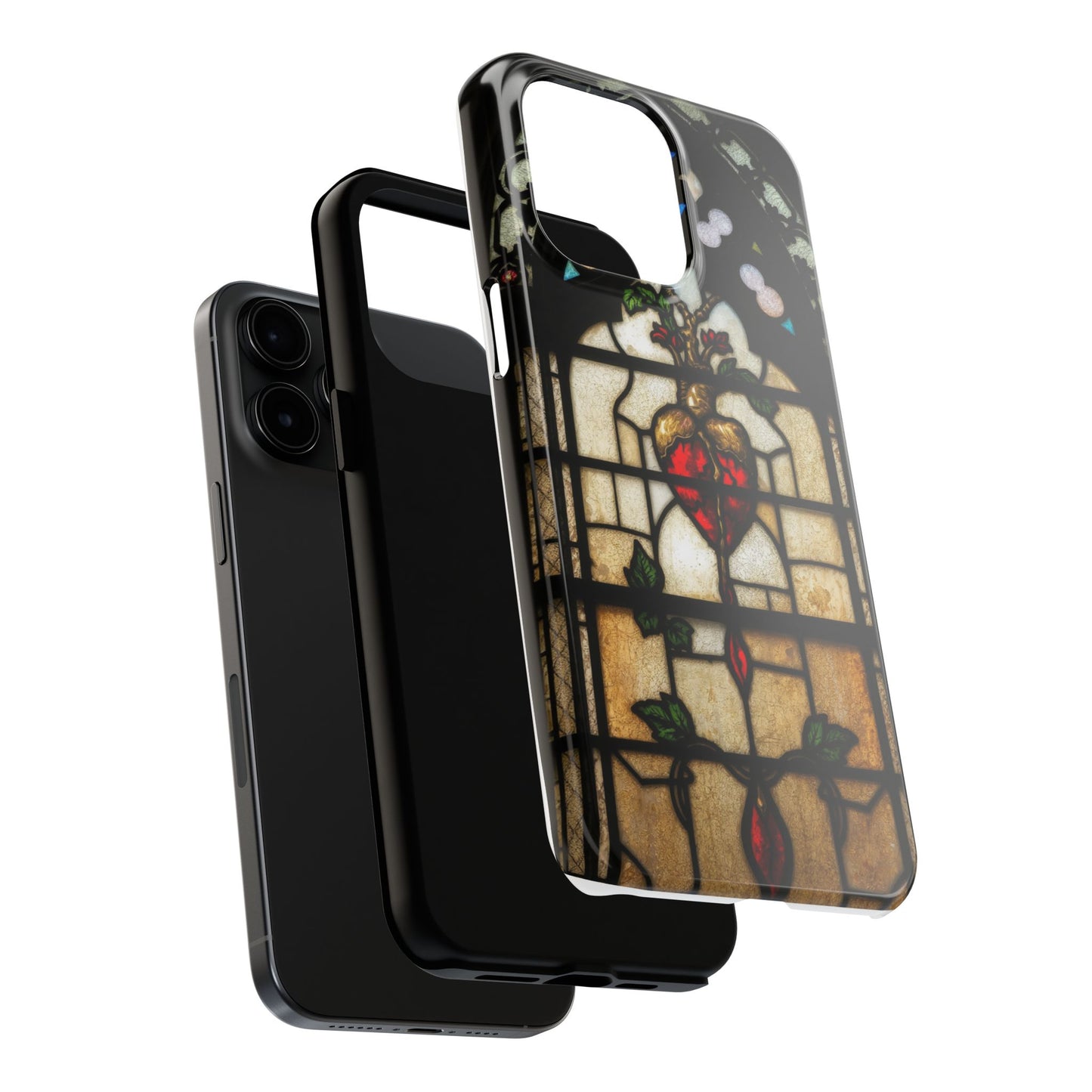 Stained Glass Heart Tough Phone Case - Unique Design for Protection & Style