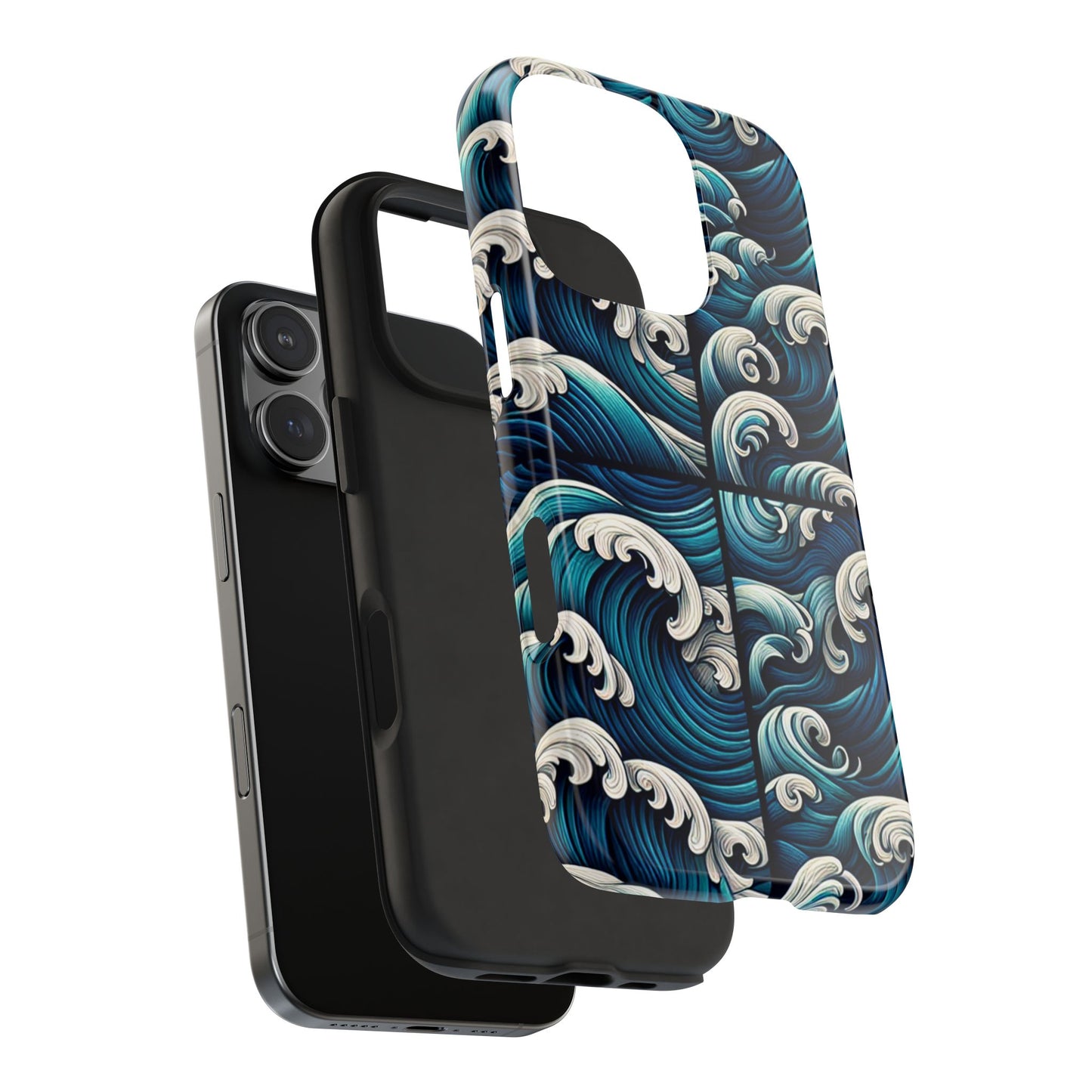 Ocean Waves Tough Phone Case - Durable Protection with Artistic Design - for iPhone