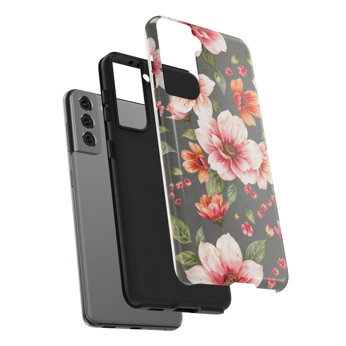 Floral Pink Tough Phone Case - Stylish & Durable Floral Design - for iPhone