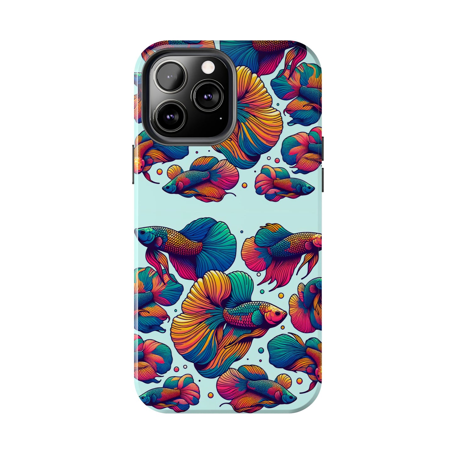 Colorful Fish Pattern Tough Phone Case - Aquatic Lovers - for iPhone