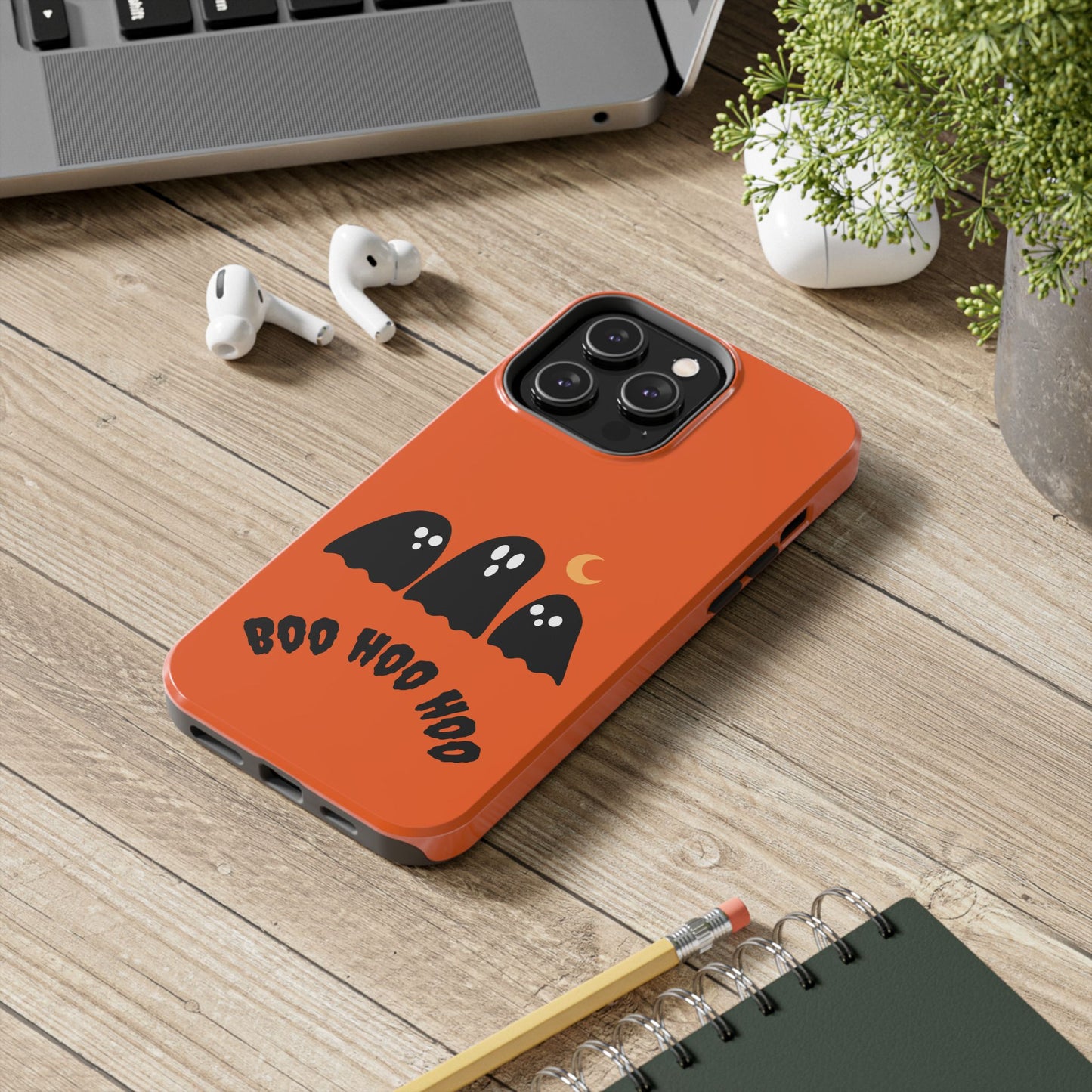 Halloween Ghost Phone Case - Boo Hoo Hoo Design - for iPhone