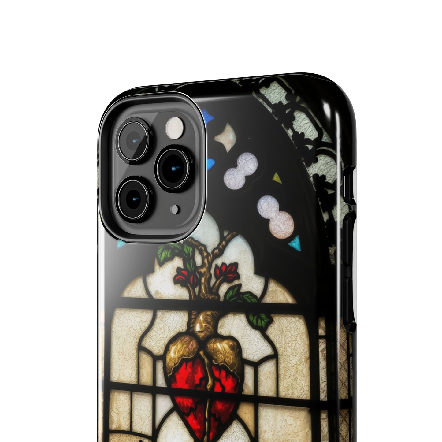 Stained Glass Heart Tough Phone Case - Unique Design for Protection & Style
