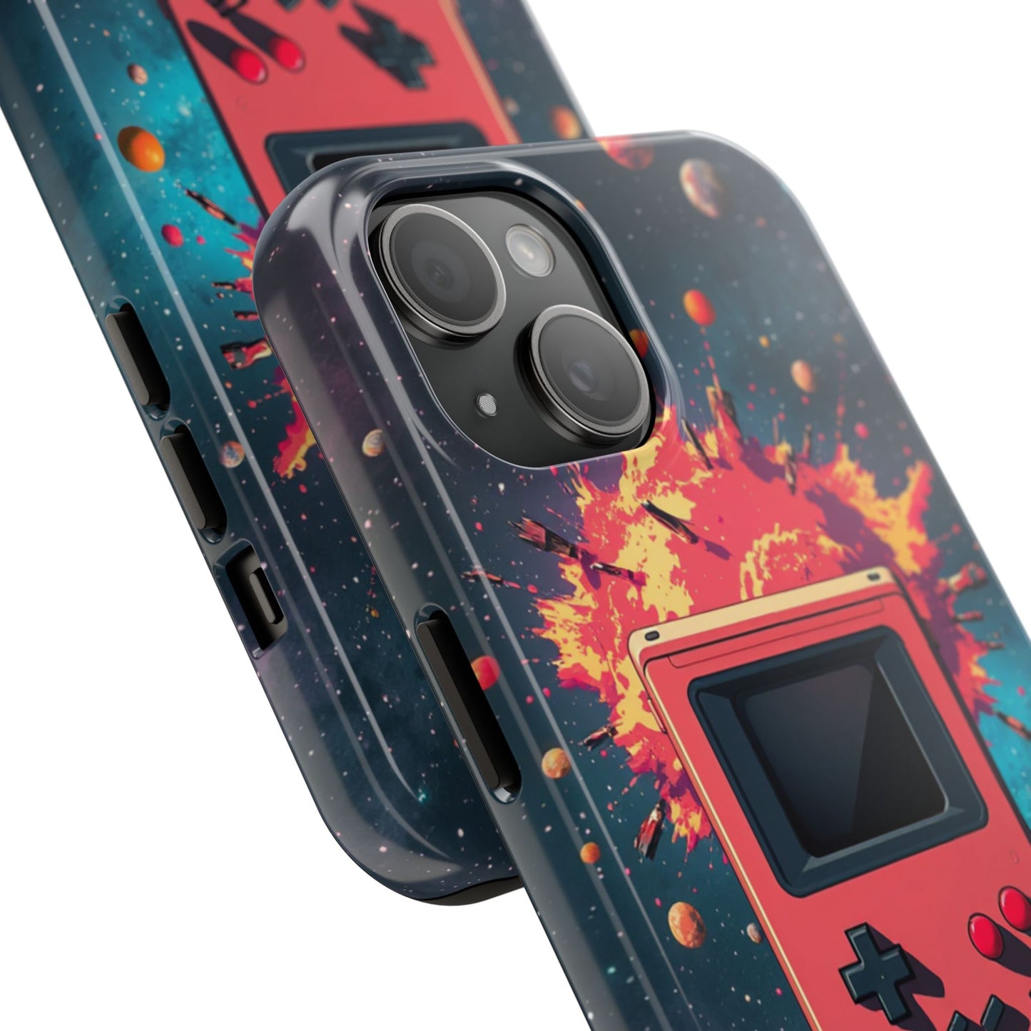 Retro Gaming Tough Phone Case - Space Adventure Design