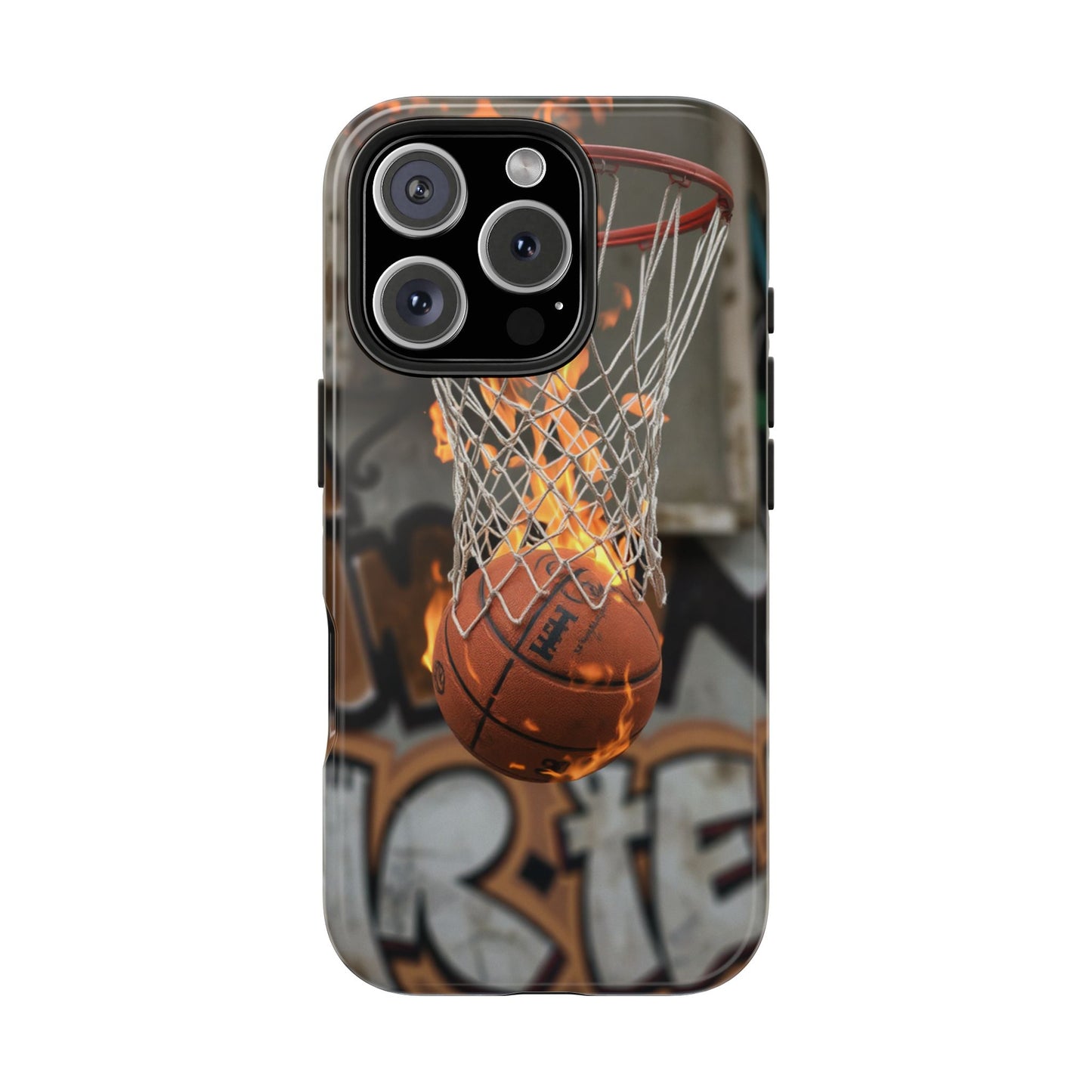 Fire Basketball Tough Phone Case - Durable Sporty Design for Athletes & Fans