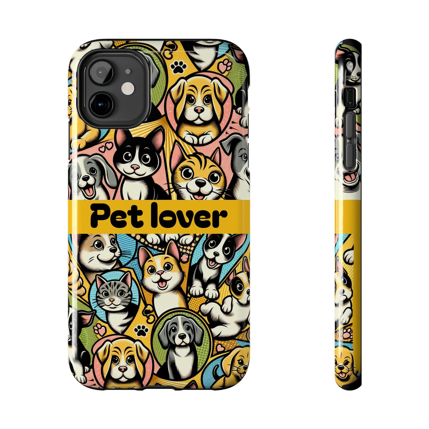 Pet Lover Tough Phone Case - Colorful Animal Design - for iPhone