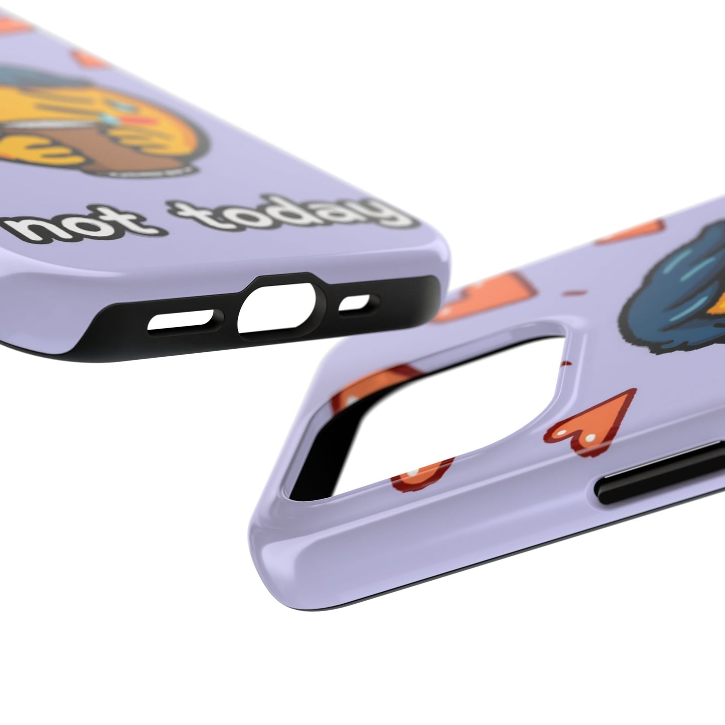 Cute Tough Phone Case - 'Not Today' Emoji Design