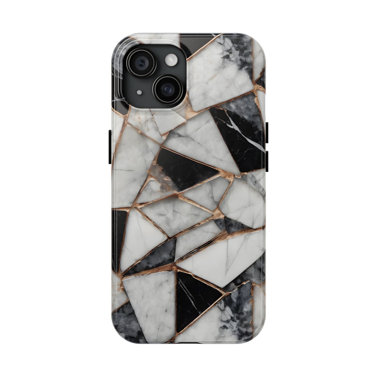 Elegant Marble Tough Phone Case - Stylish Protection for iPhone