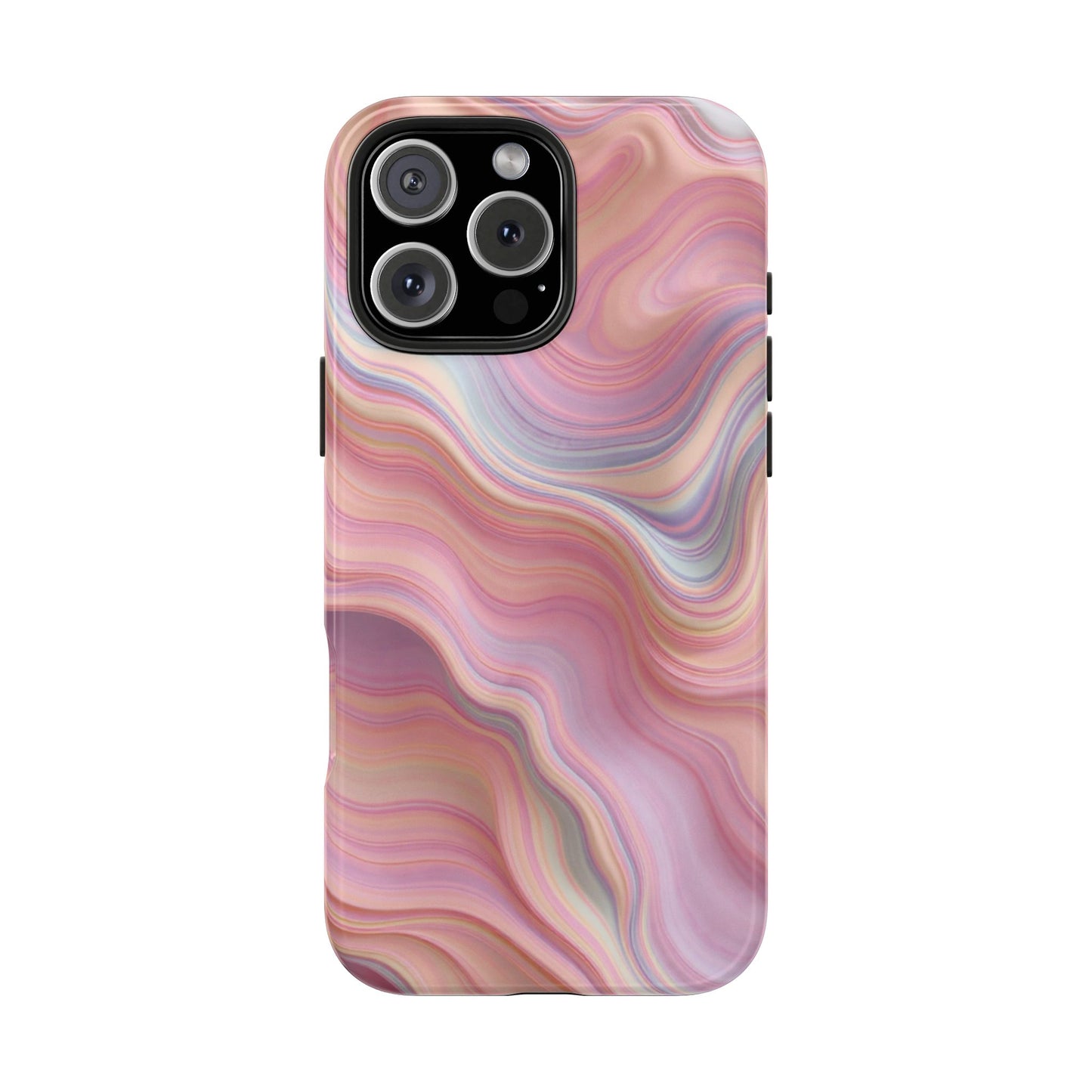 Stylish Tough Phone Cases - Abstract Pink Marble Design
