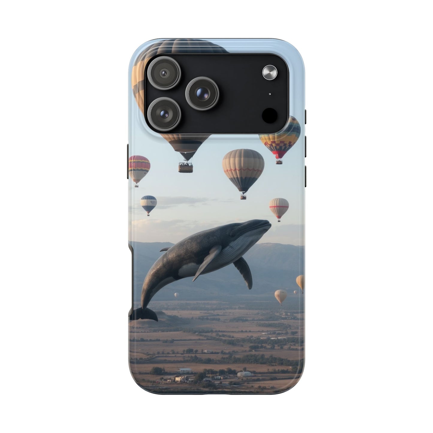 Whale Hot Air Balloon Tough Phone Case - Adventure & Nature Lovers