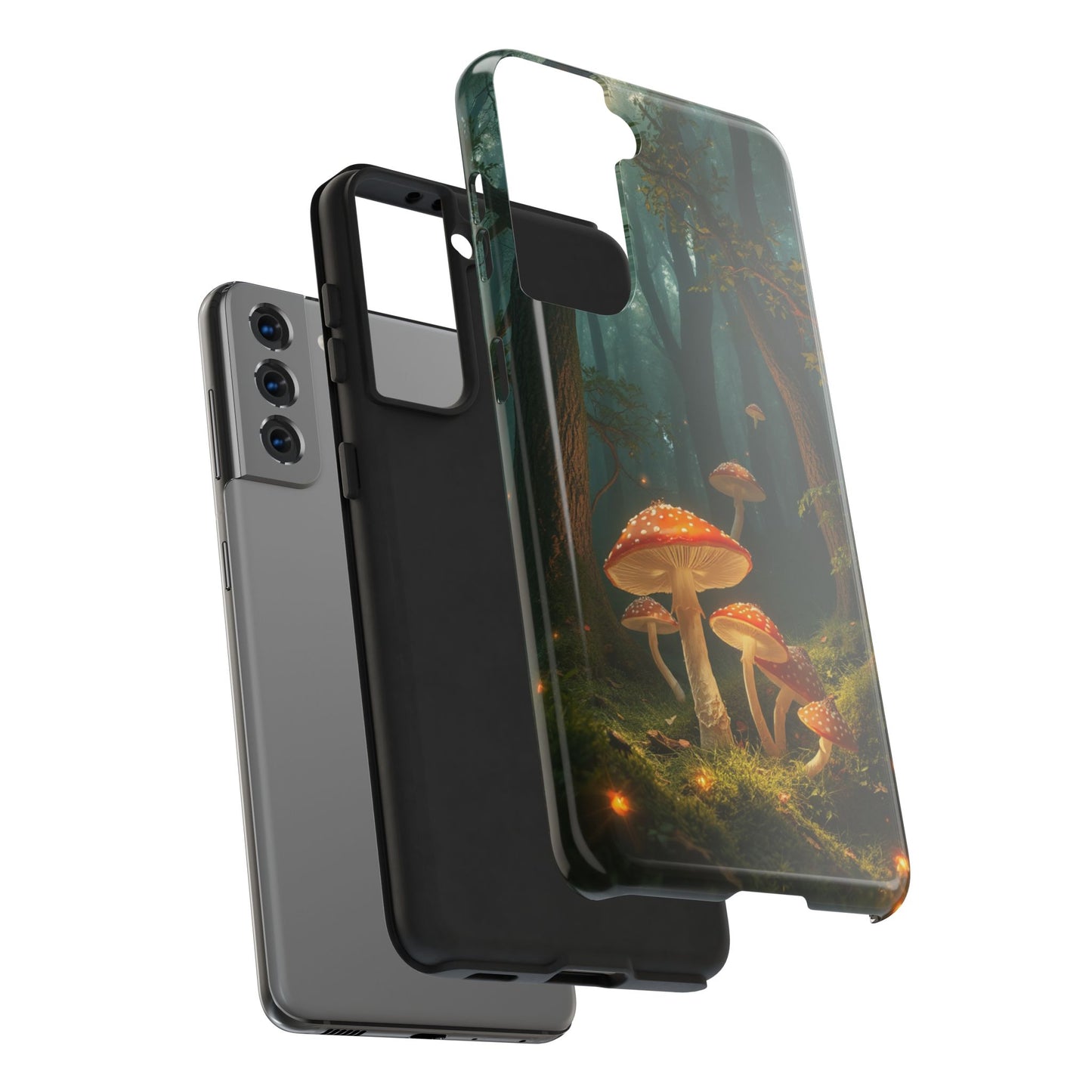 Whimsical Mushroom Tough Phone Case - Forest Fantasy Design