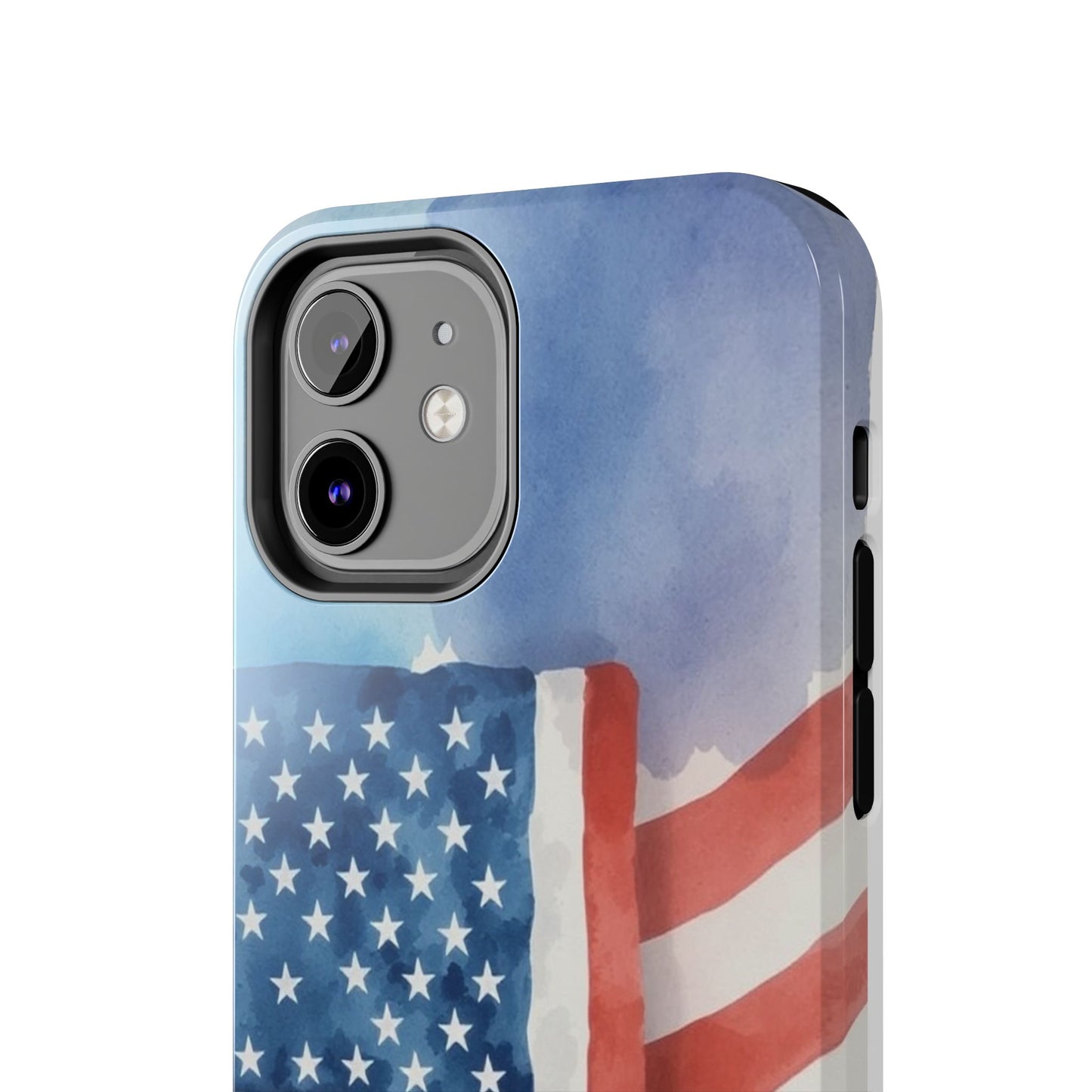 Abstract Watercolor American Flag Design - Tough Phone Case - for iPhone
