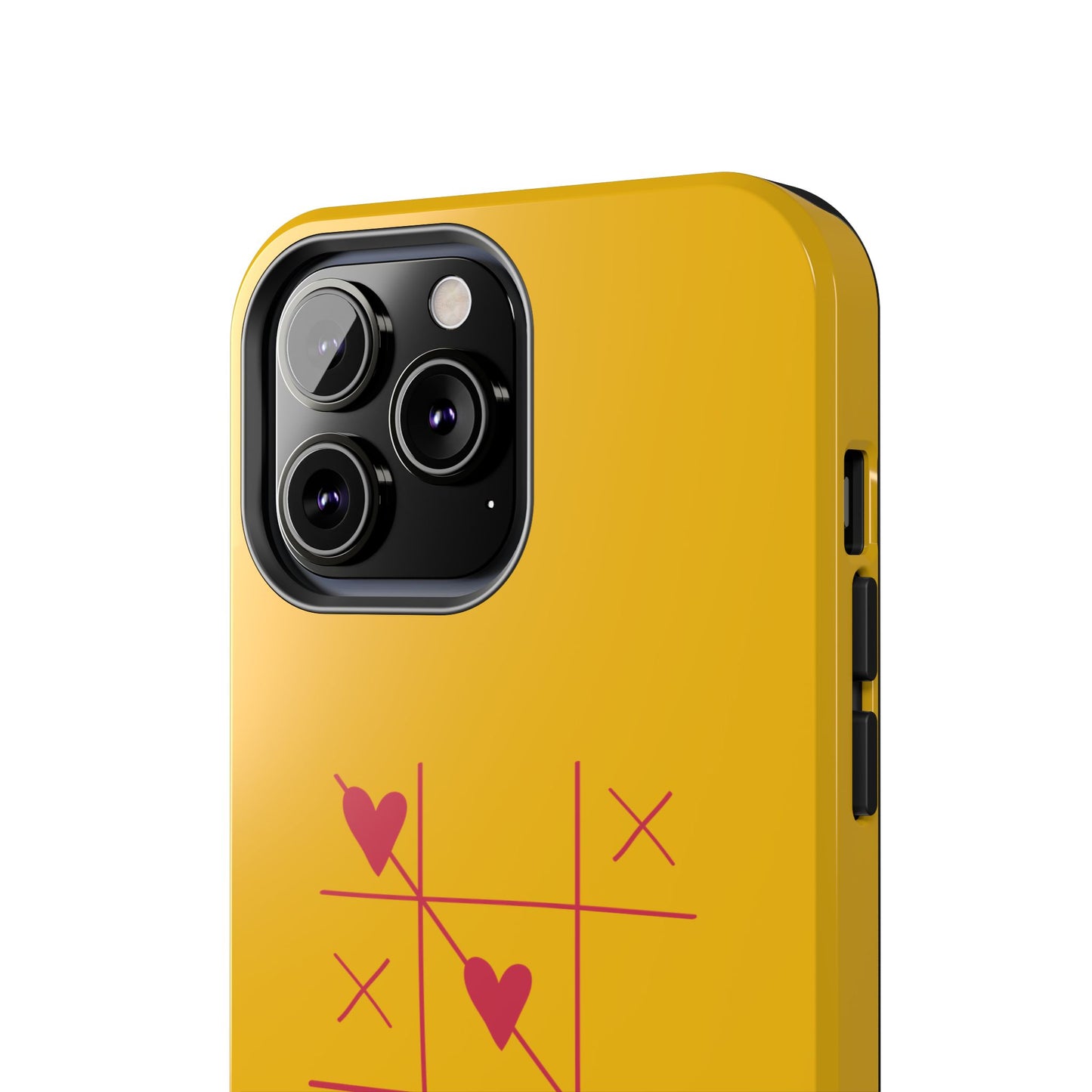 Heart Game Tough Phone Case - Fun Yellow Design for Gamers & Loved Ones - for iPhone