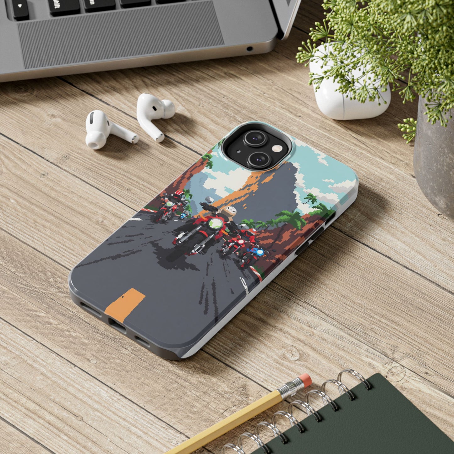 Retro Biker Tough Phone Case - Perfect for Motorcycle Lovers