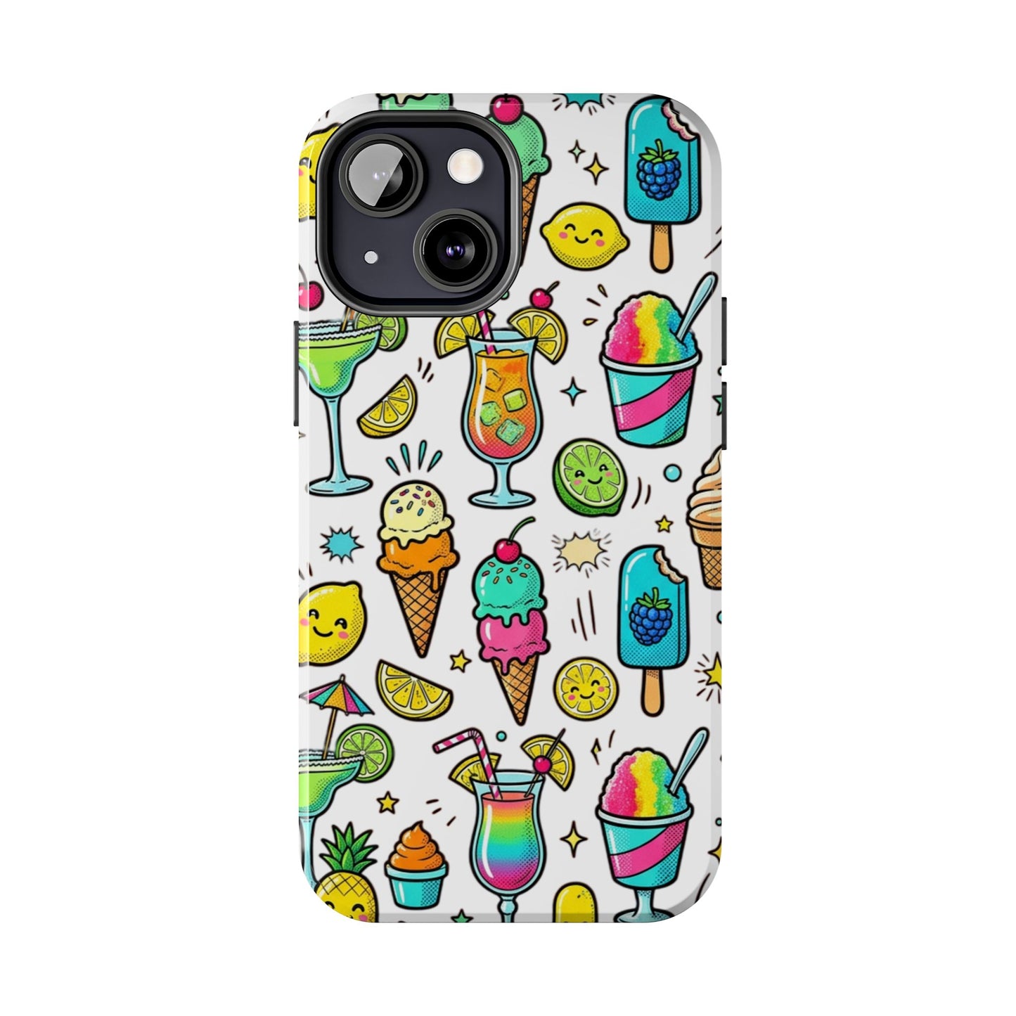 Tough Phone Case — Summer Ice Cream & Cocktails Pattern