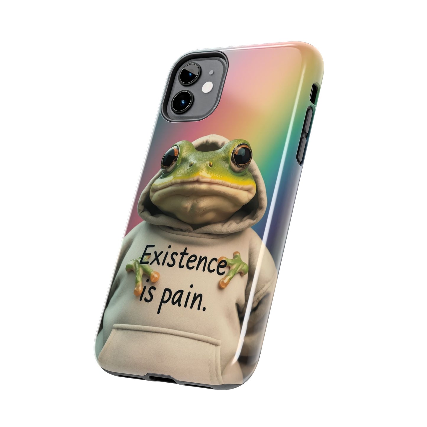 Existence is Pain Frog Phone Case - Tough & Stylish