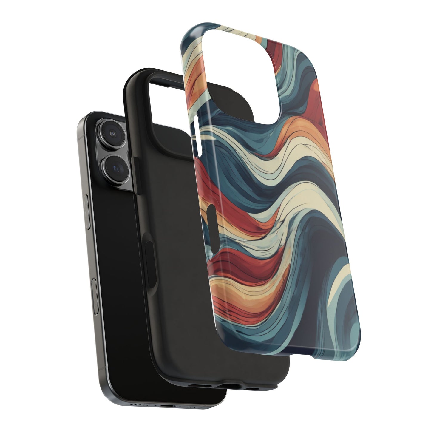 Abstract Wave Tough Phone Case | Stylish Protection for Daily Use - for iPhone