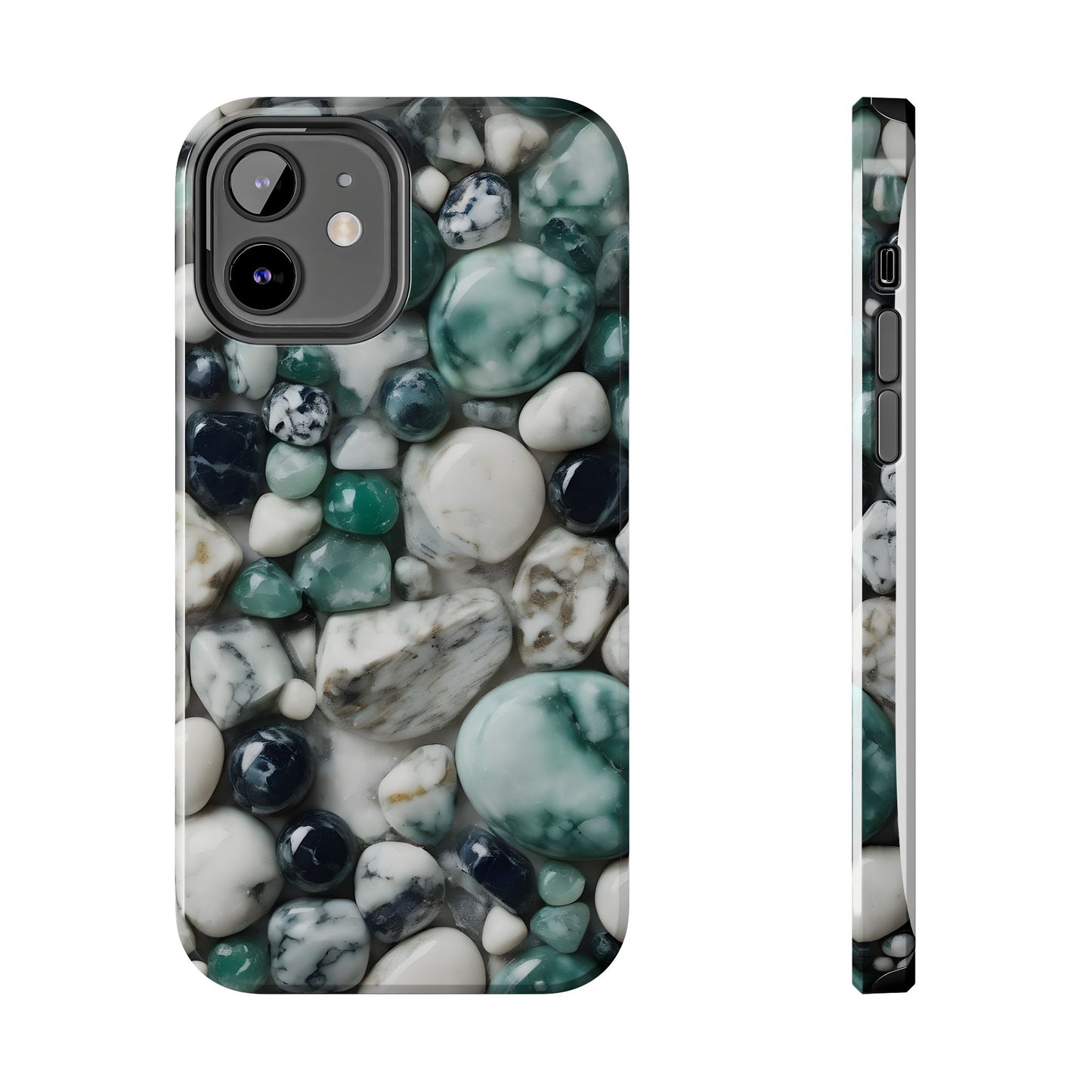 Small Rocks Pattern Tough Phone Case - Stylish & Durable Protection - for iPhone