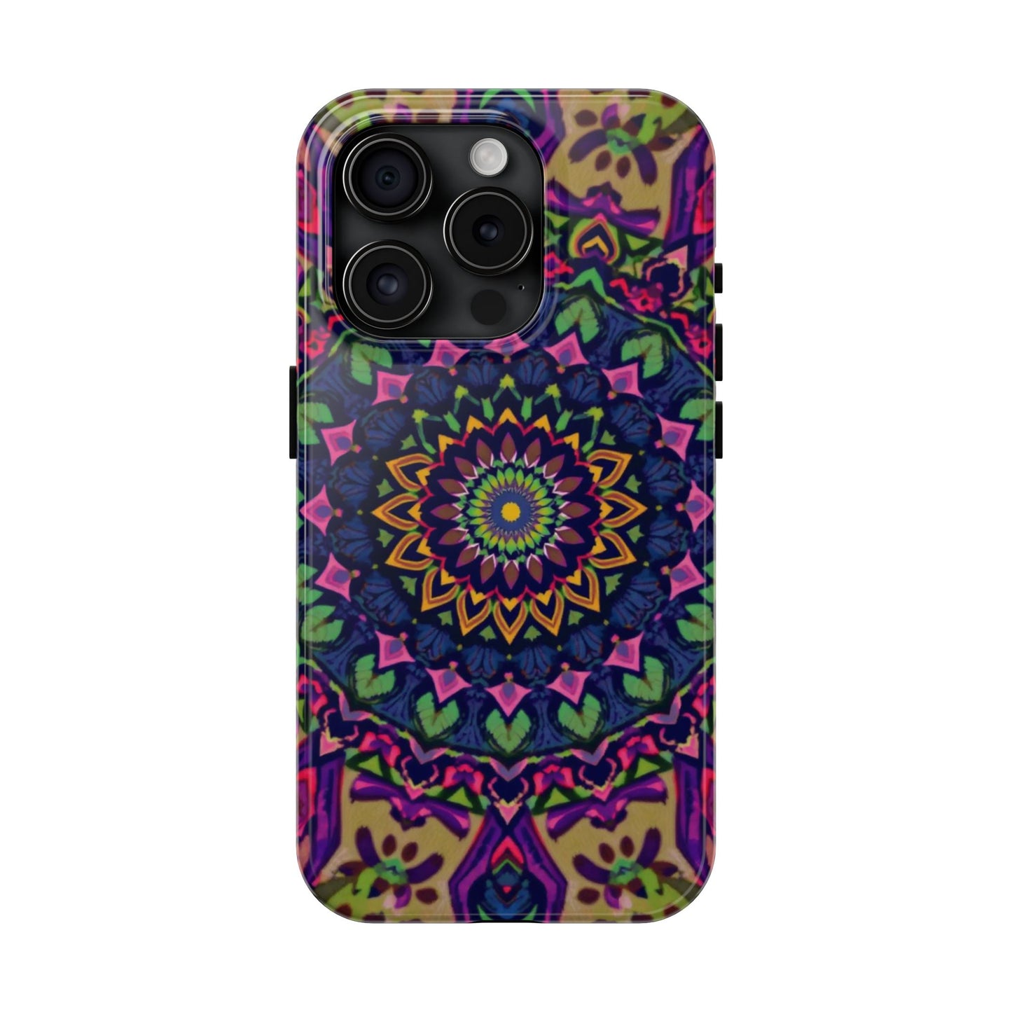 Vibrant Mandala Tough Phone Case - Colorful, Purple Fusion, Durable Protection for Your Device - for iPhone