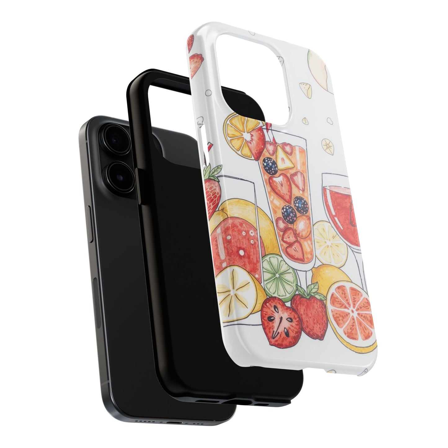 Colorful Fruit Cocktail Tough Phone Case - Perfect for Summer Vibes