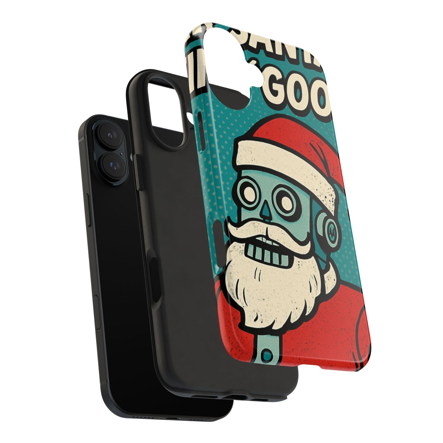 Santa Robot Phone Case - Durable Tough Design for Holidays