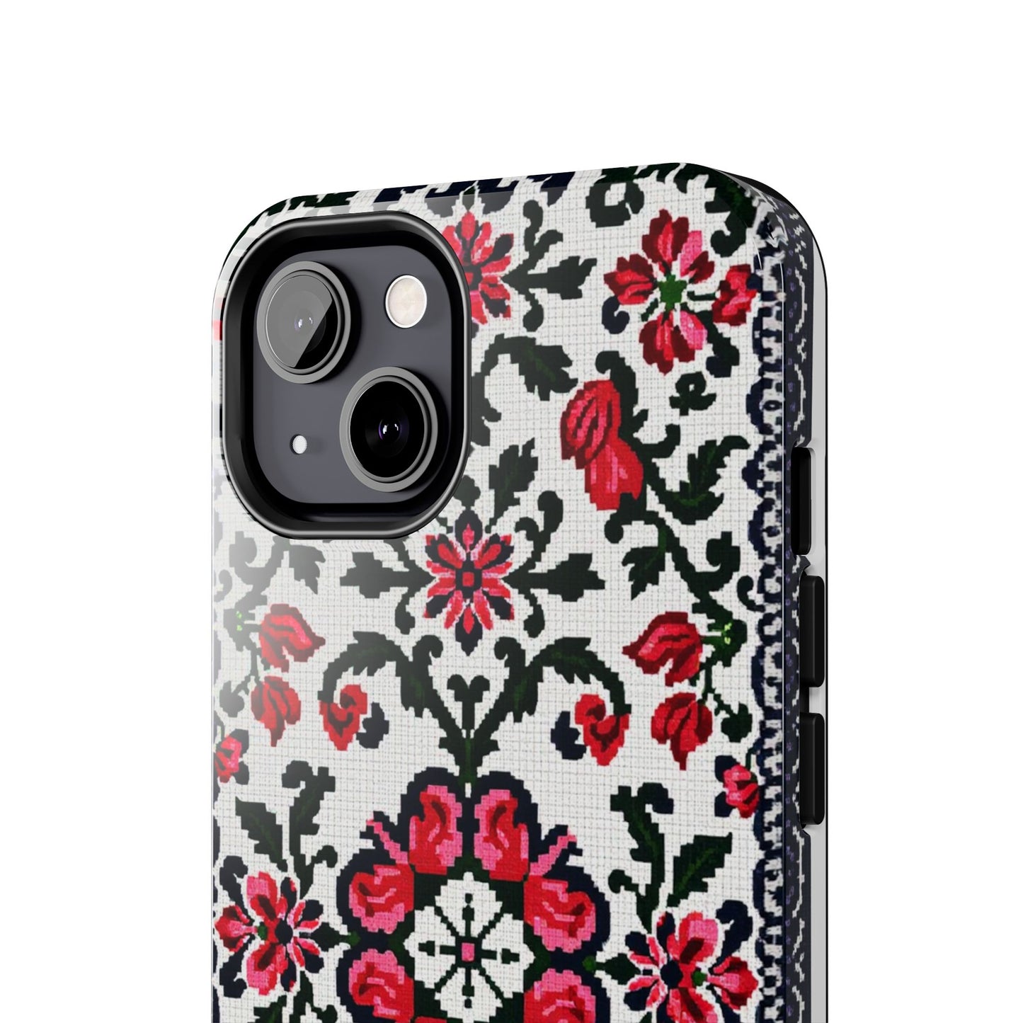 Traditional Knit Floral Design | Tough Phone Case - Durable Protection for iPhone