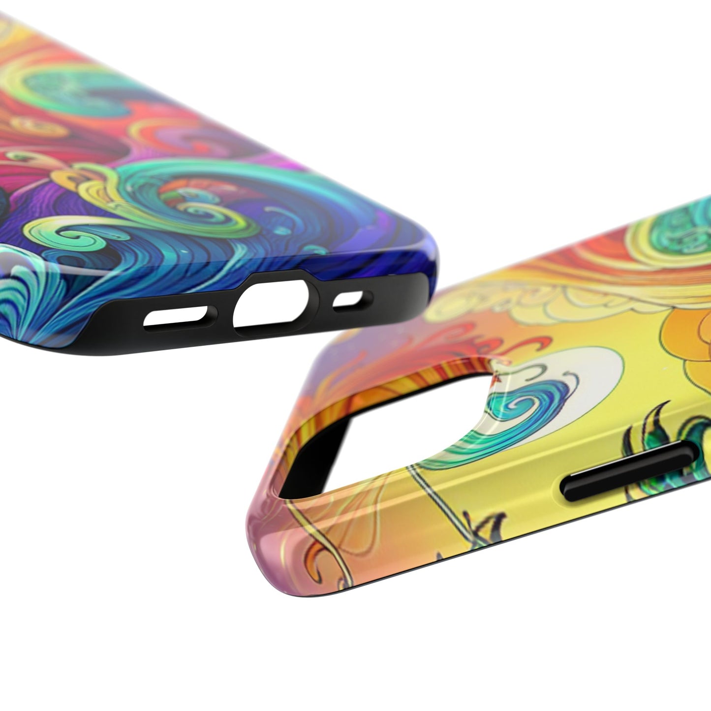 Fantasy Ocean Waves Tough Phone Case - Colorful Protective Cover - for iPhone