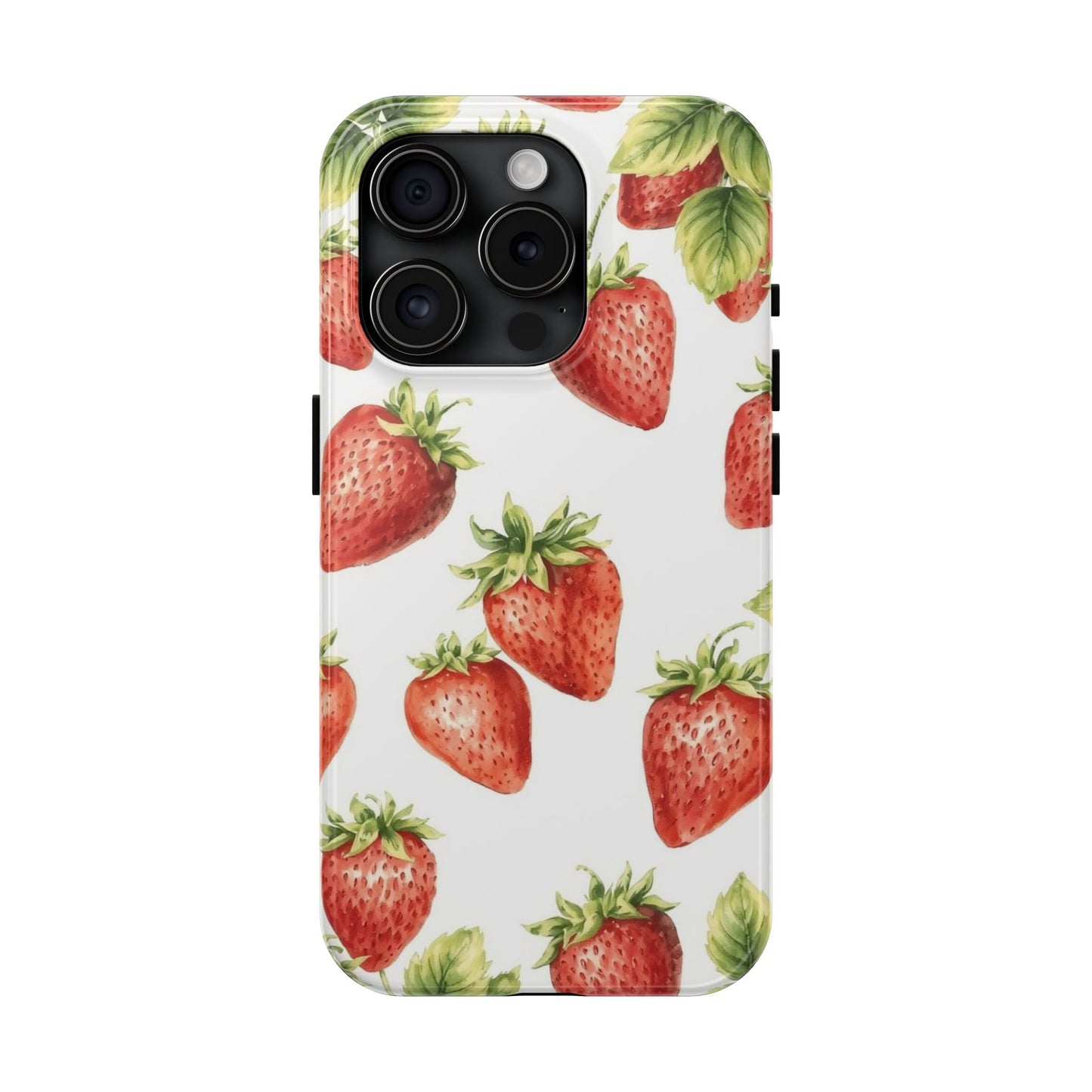 Strawberry Tough Phone Case - Durable Protection with a Fresh Design - for iPhone