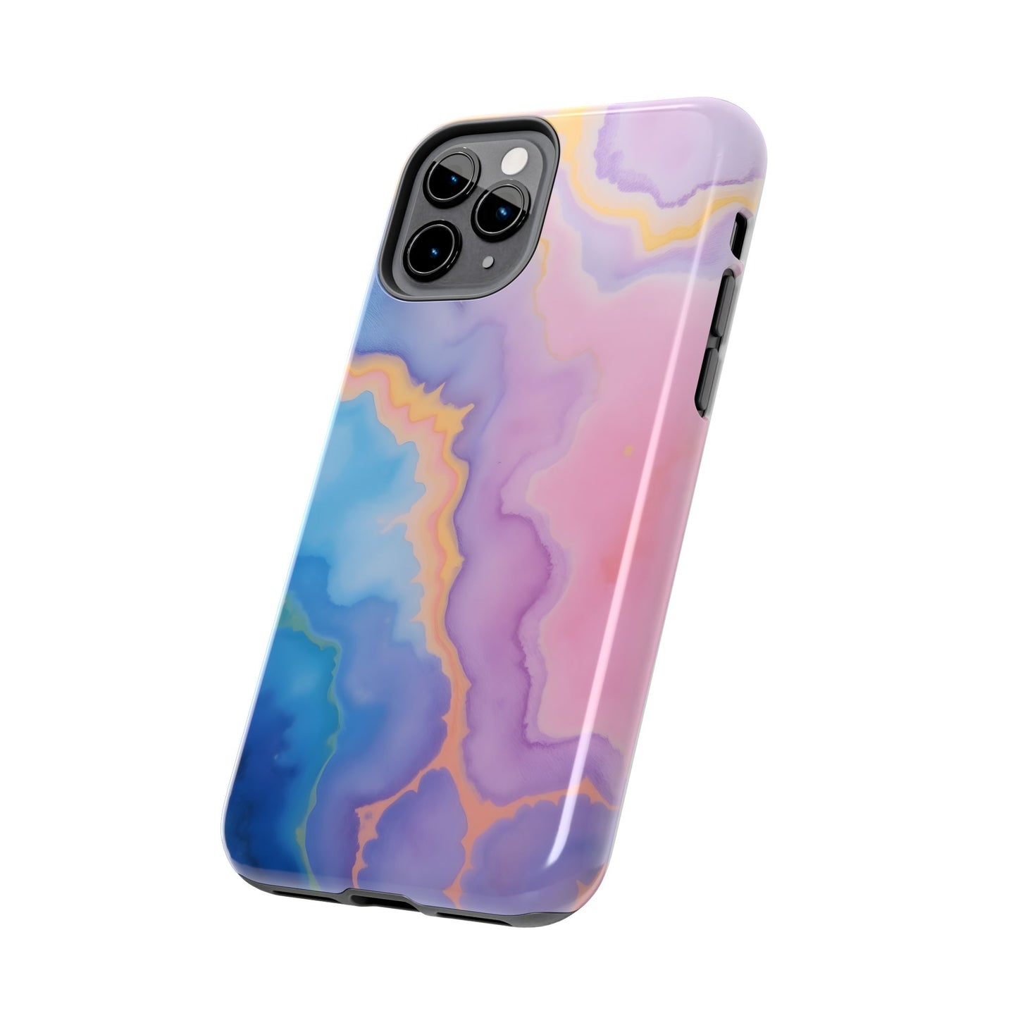 Watercolor Abstract Colors Tough Phone Case - Protective Cover for iPhone