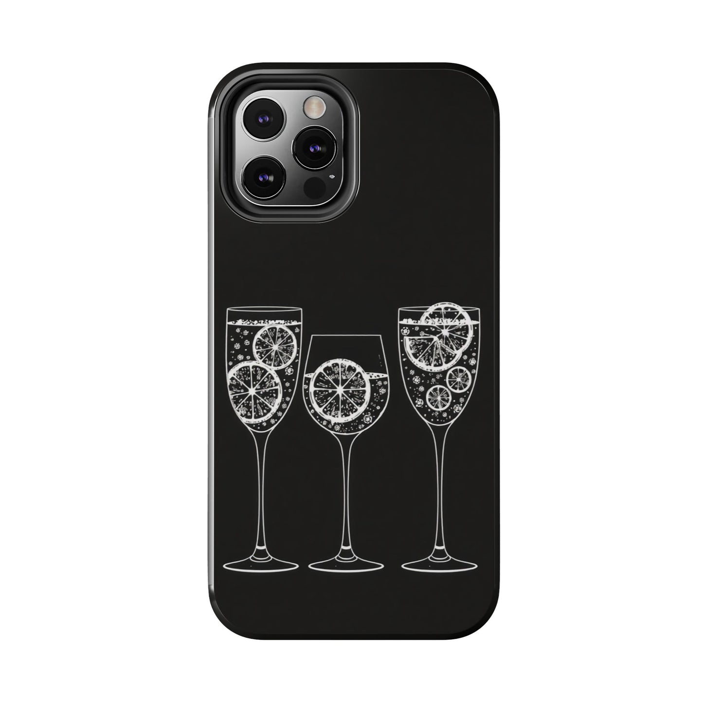Stylish Tough Phone Cases with Citrus Glass Design, Protective Cases for Parties, Summer Events, and Everyday Use
