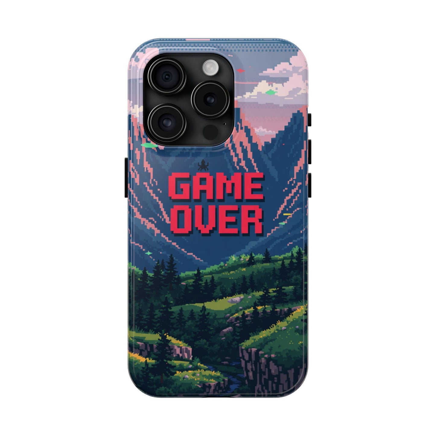 Pixel Art Tough Phone Case - 'Game Over' Design for Gamers