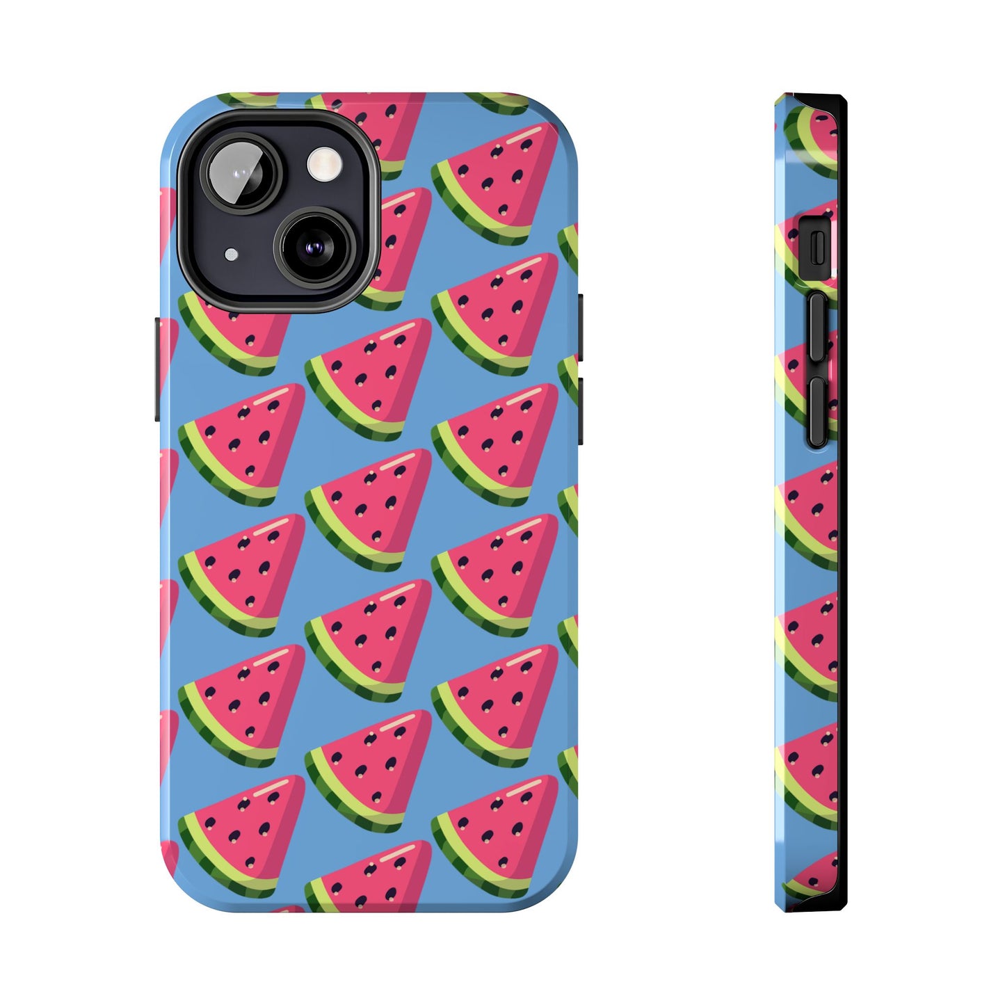 Watermelon Fun Tough Phone Case - Summer Vibes, Blue - for iPhone
